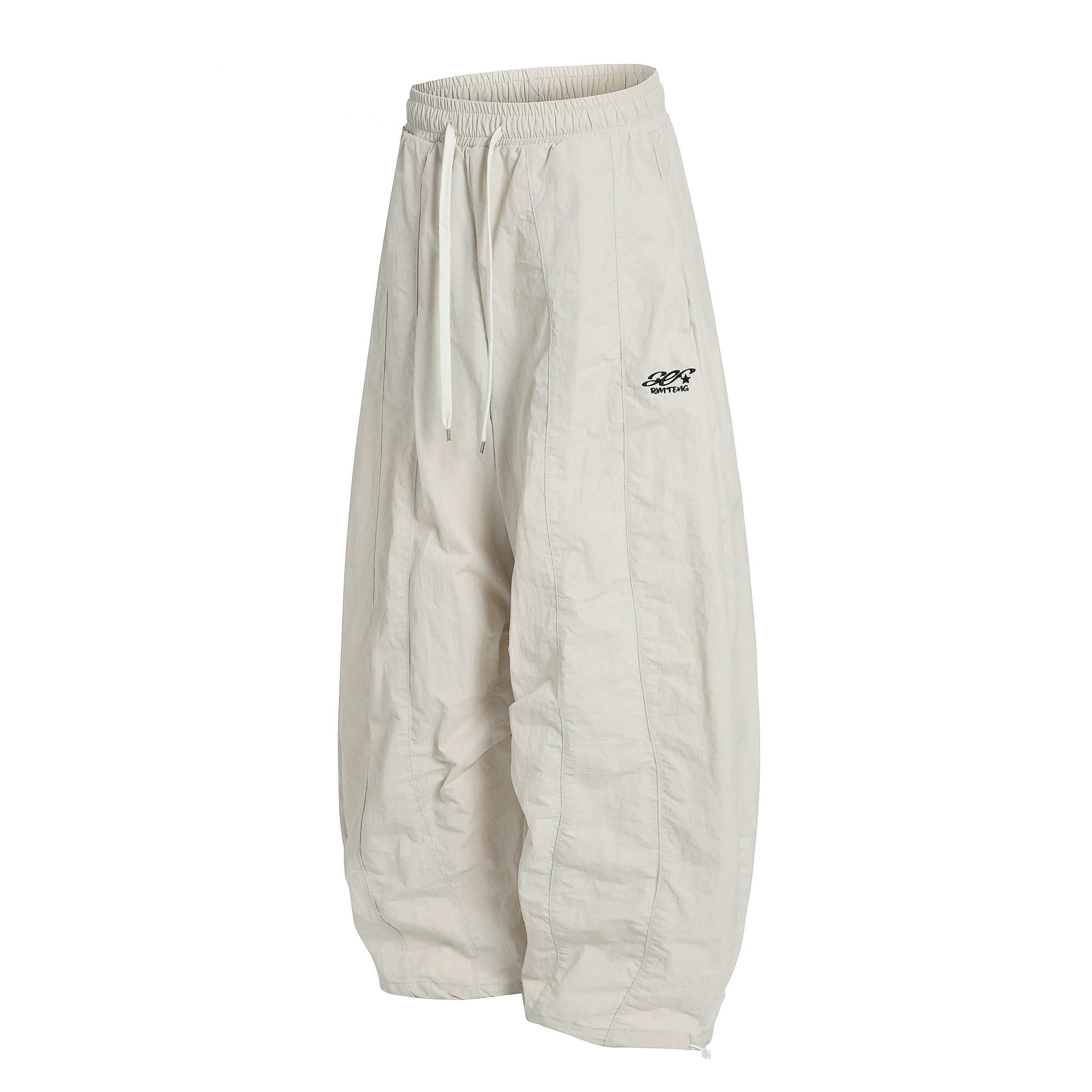 Pastel Nylon Stacked Balloon Pants | Streetwear Trousers