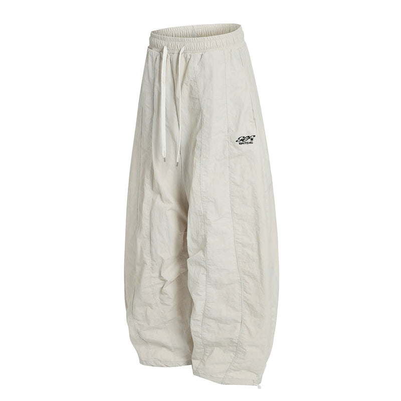 Pastel Nylon Stacked Balloon Pants | Streetwear Trousers