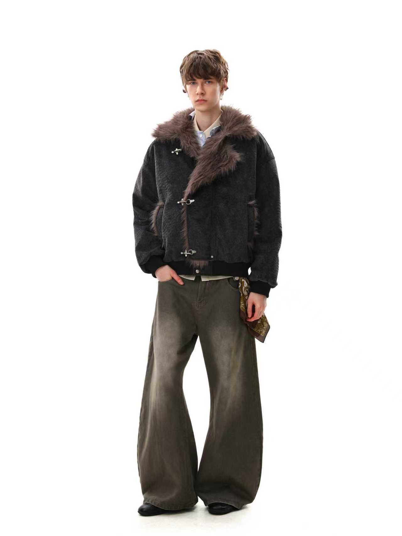 Omirad Fur-Trim Toggle Bomber Jacket | Winter Streetwear