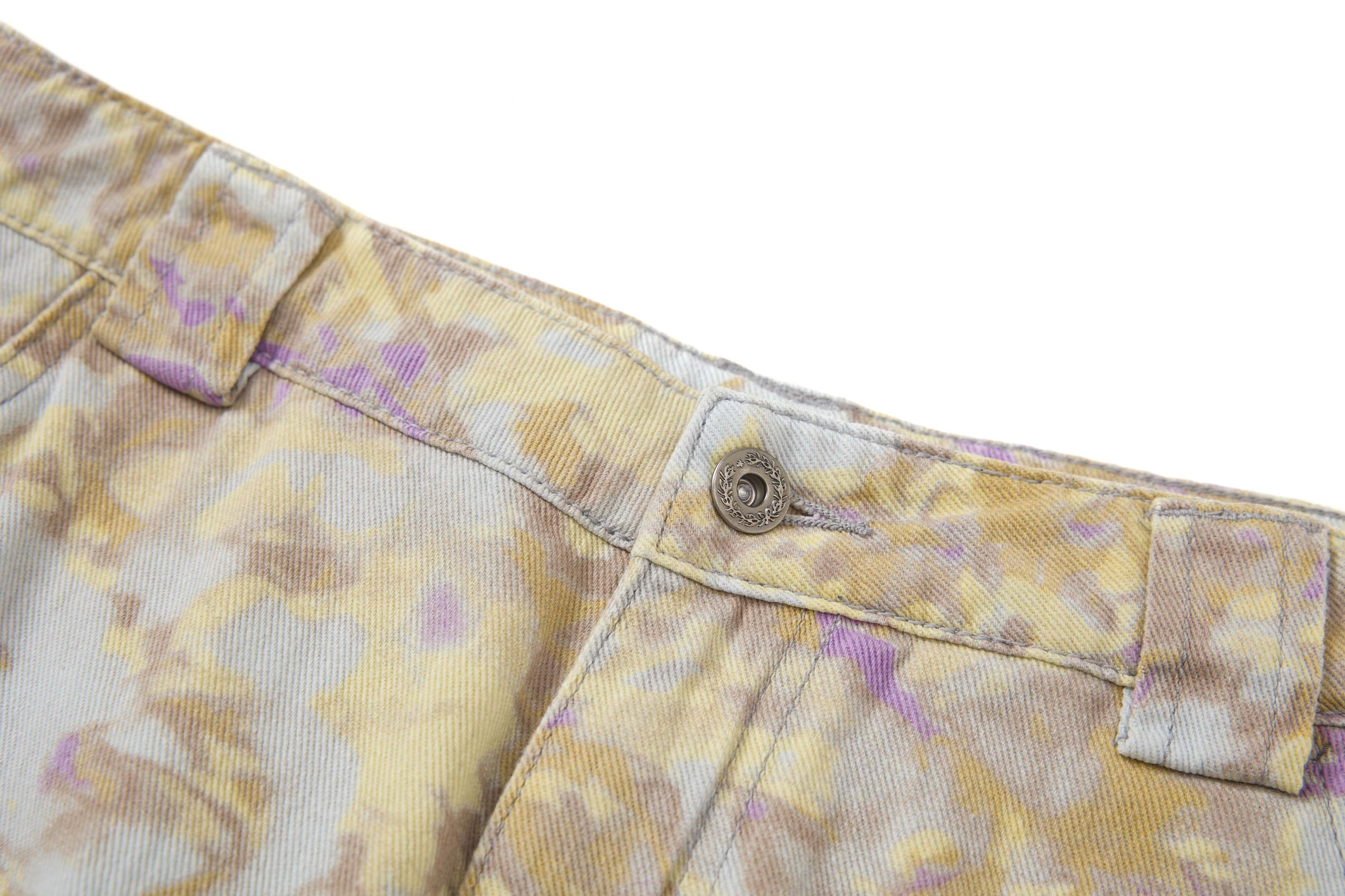 Abstract Camo Wide-Leg Cargo Pants | 100% Cotton