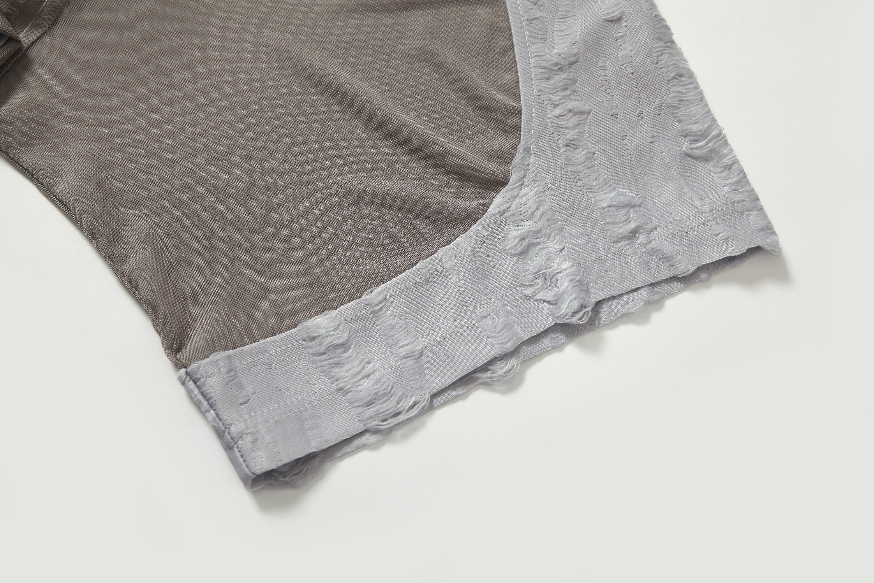 Omirad Textured Mesh Patchwork Tee | Distressed Graphic Jersey