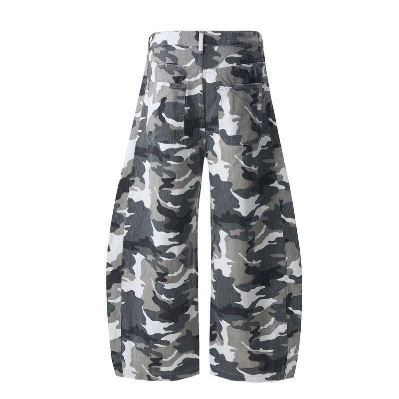 Omirad Camo Wide-Leg Patchwork Jeans | Oversized Balloon Fit