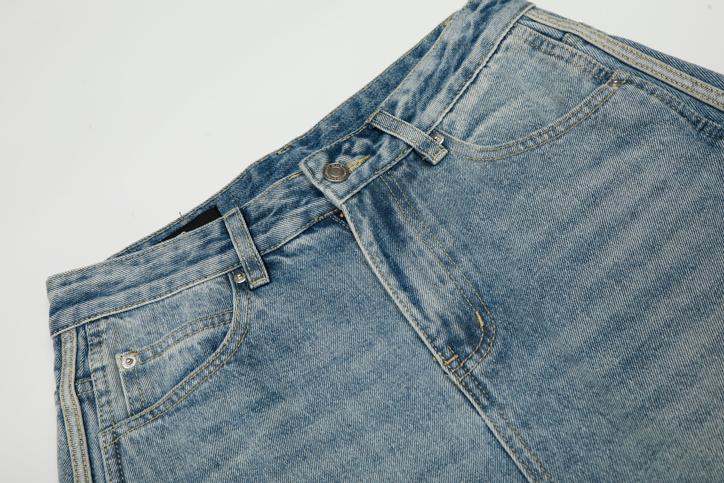 Omirad Light Wash Barrel Jeans | Oversized Wide Leg Denim