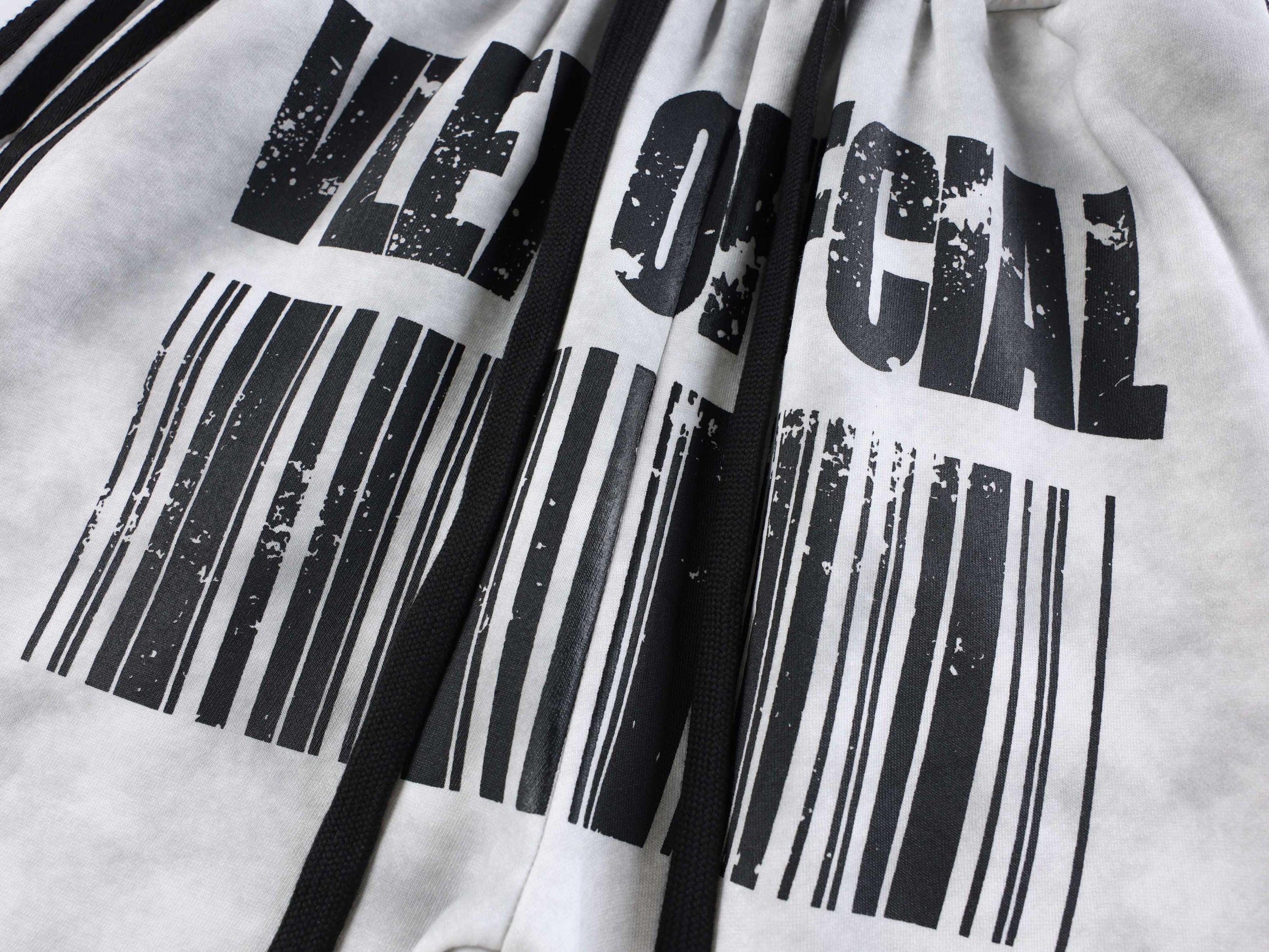 Barcode Graphic Wide-Leg Sweatpants | Streetwear Joggers