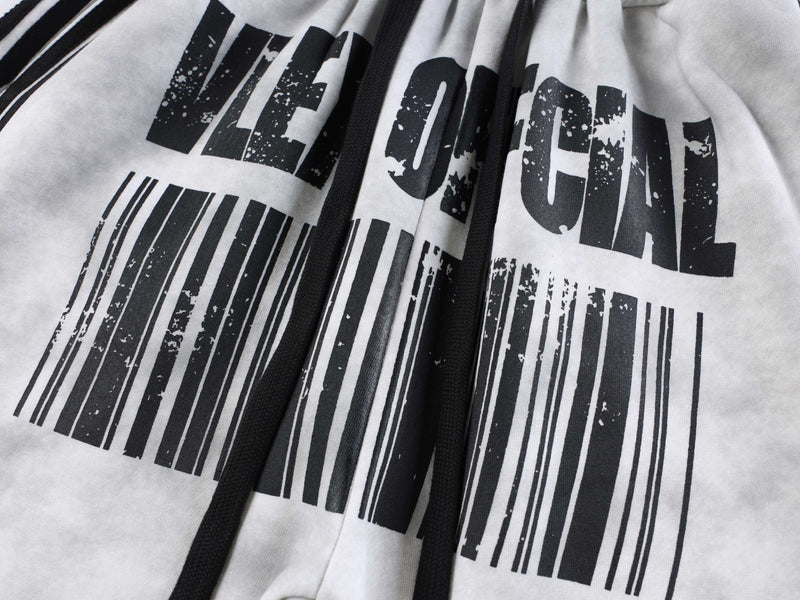 Barcode Graphic Wide-Leg Sweatpants | Streetwear Joggers