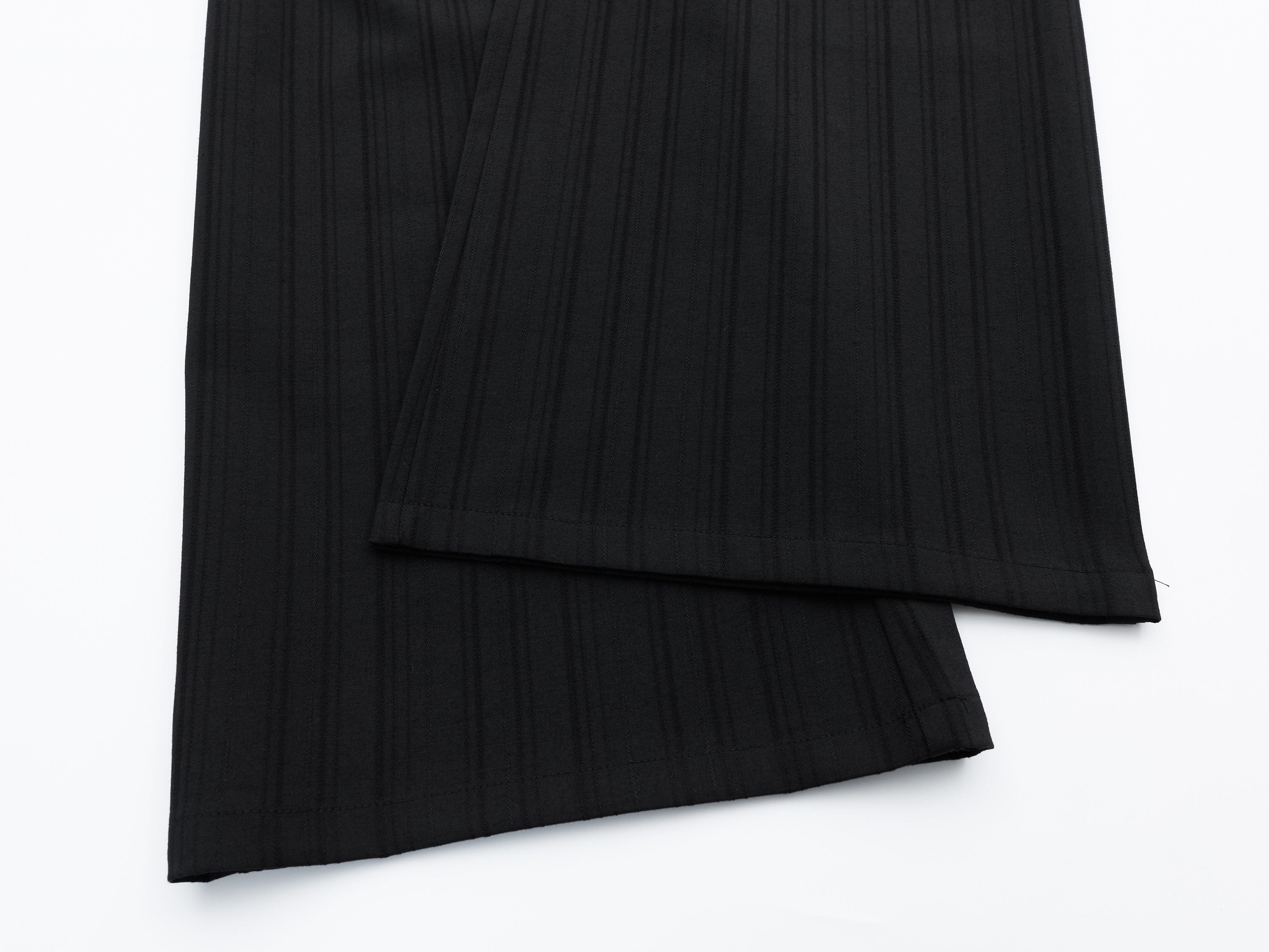 Deconstructed Pinstripe Wide-Leg Trousers | Vintage Tailored