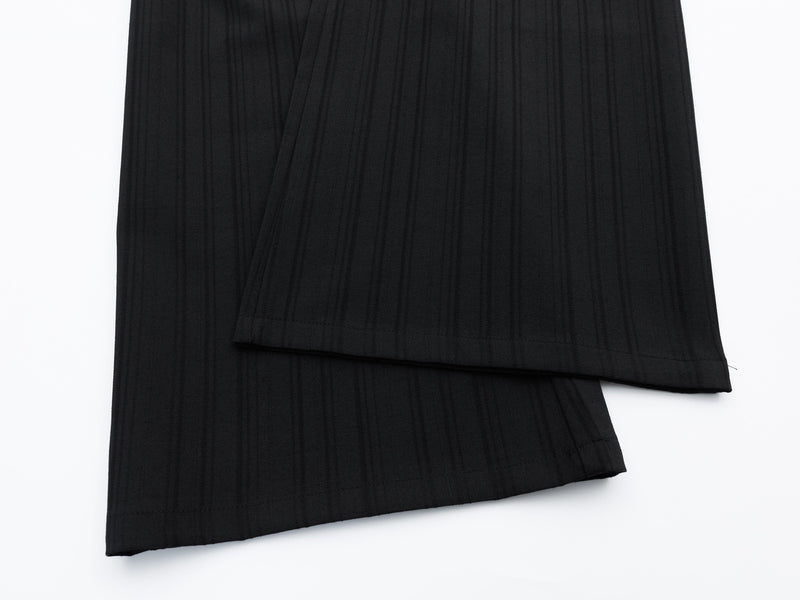 Deconstructed Pinstripe Wide-Leg Trousers | Vintage Tailored