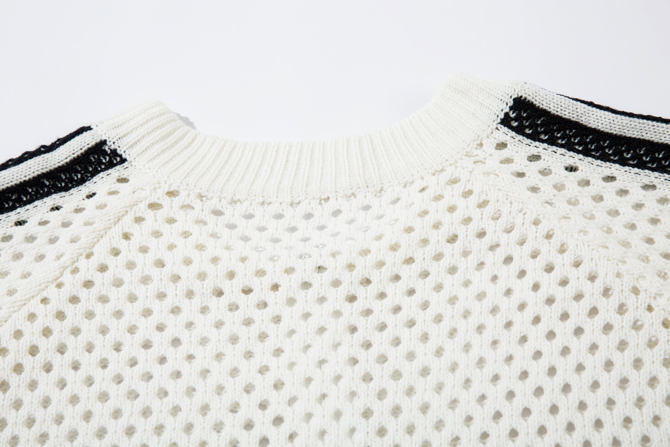 Omirad Striped Mesh Zip-Up Jacket | Sporty Open-Knit Layer