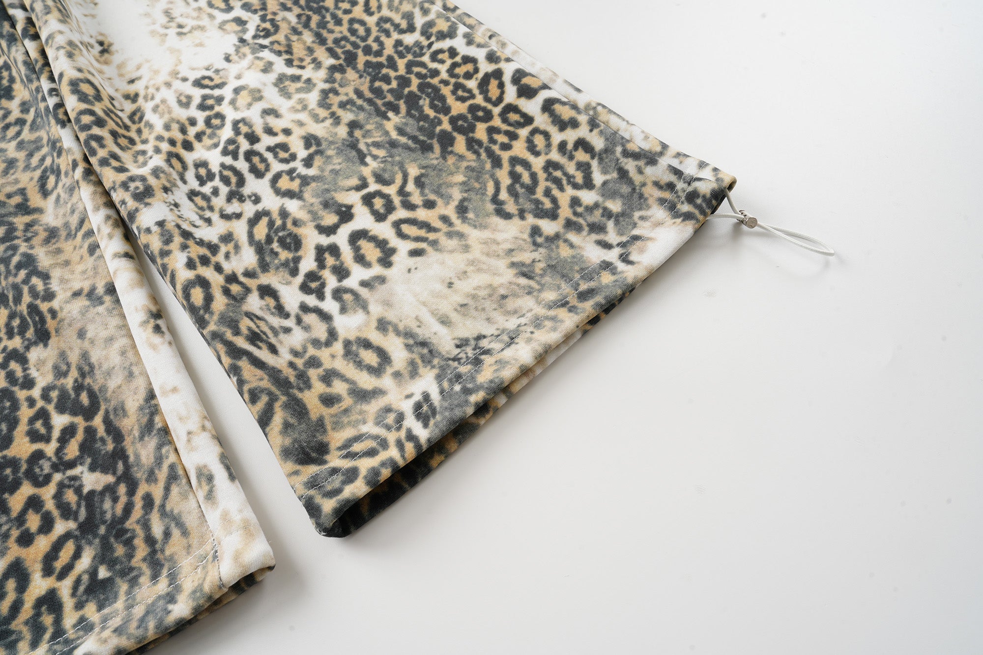 Leopard Print Wide-Leg Pants | Vintage Wash Streetwear