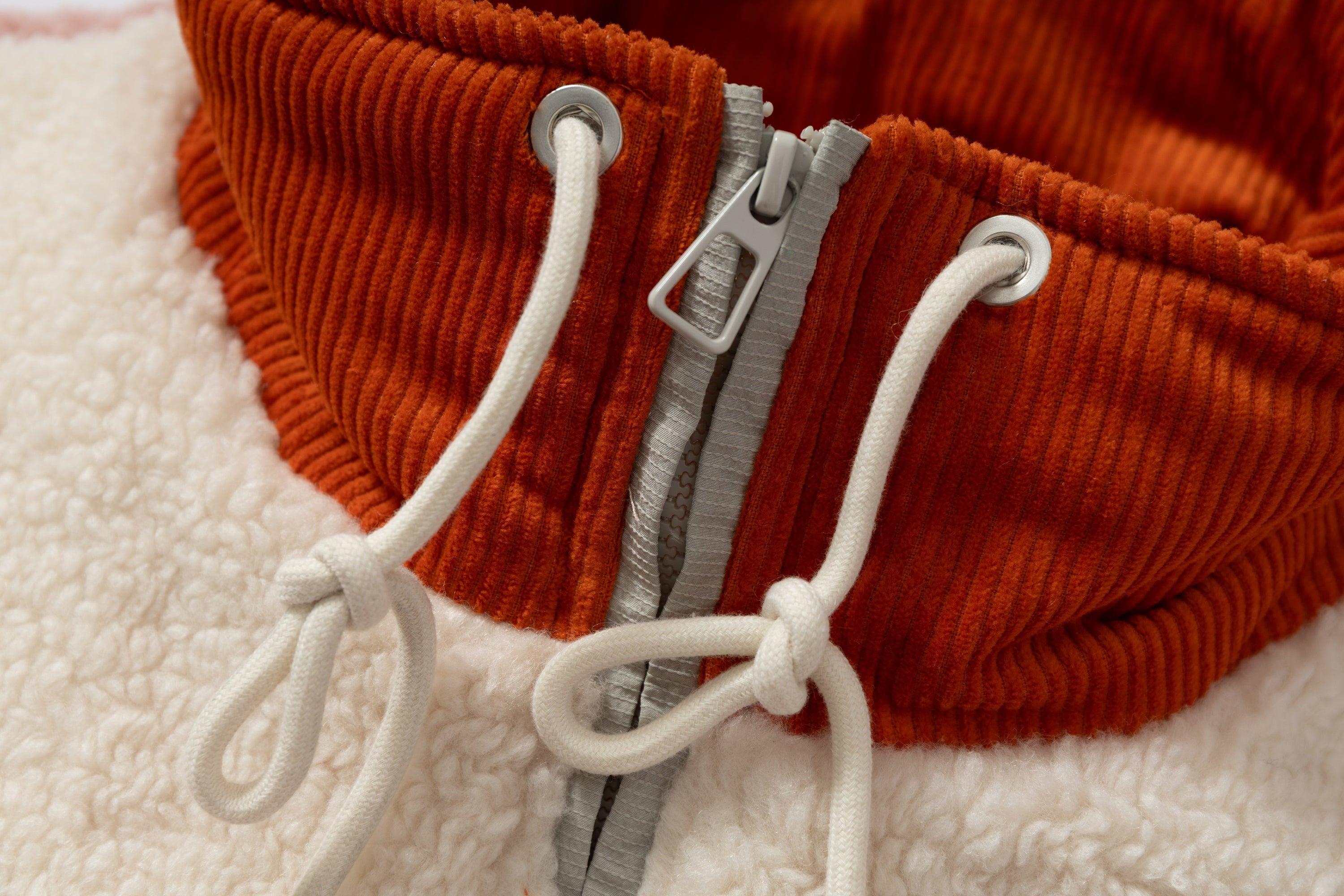 Colorblock Sherpa Fleece Zip Jacket | Retro High-Neck