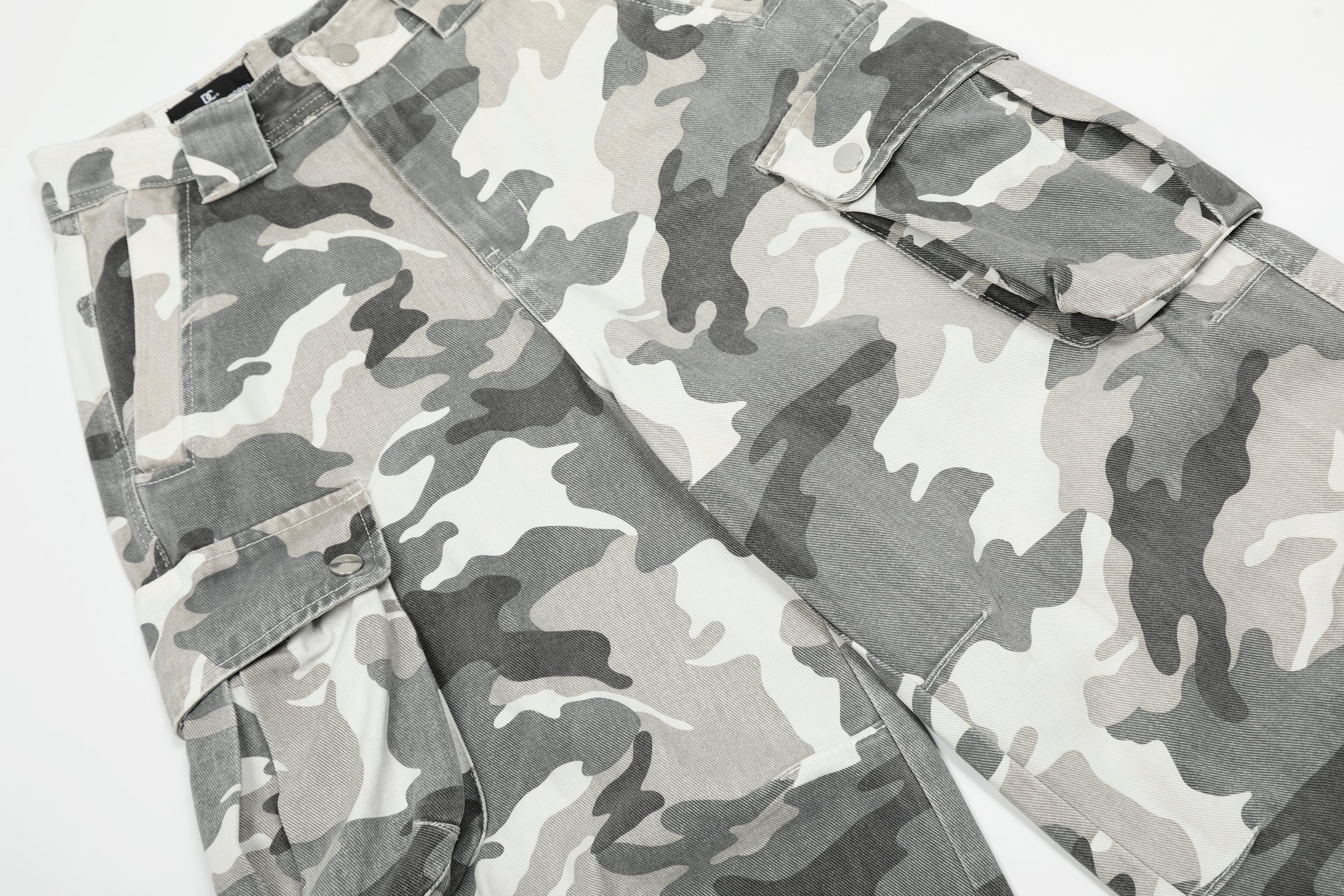 Arctic Camo Cargo Pants | Wide-Leg Tactical Streetwear