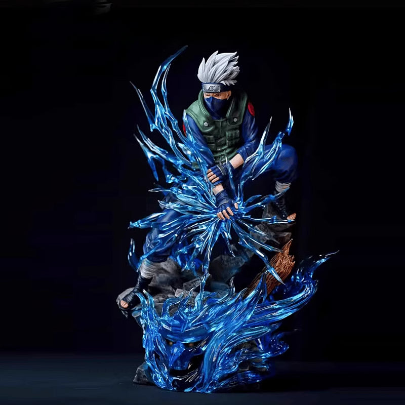 Figura de acción de Kakashi Hatake - Edición de Colector de 24 cm | Pose dinámica con efectos de chakra relámpagos