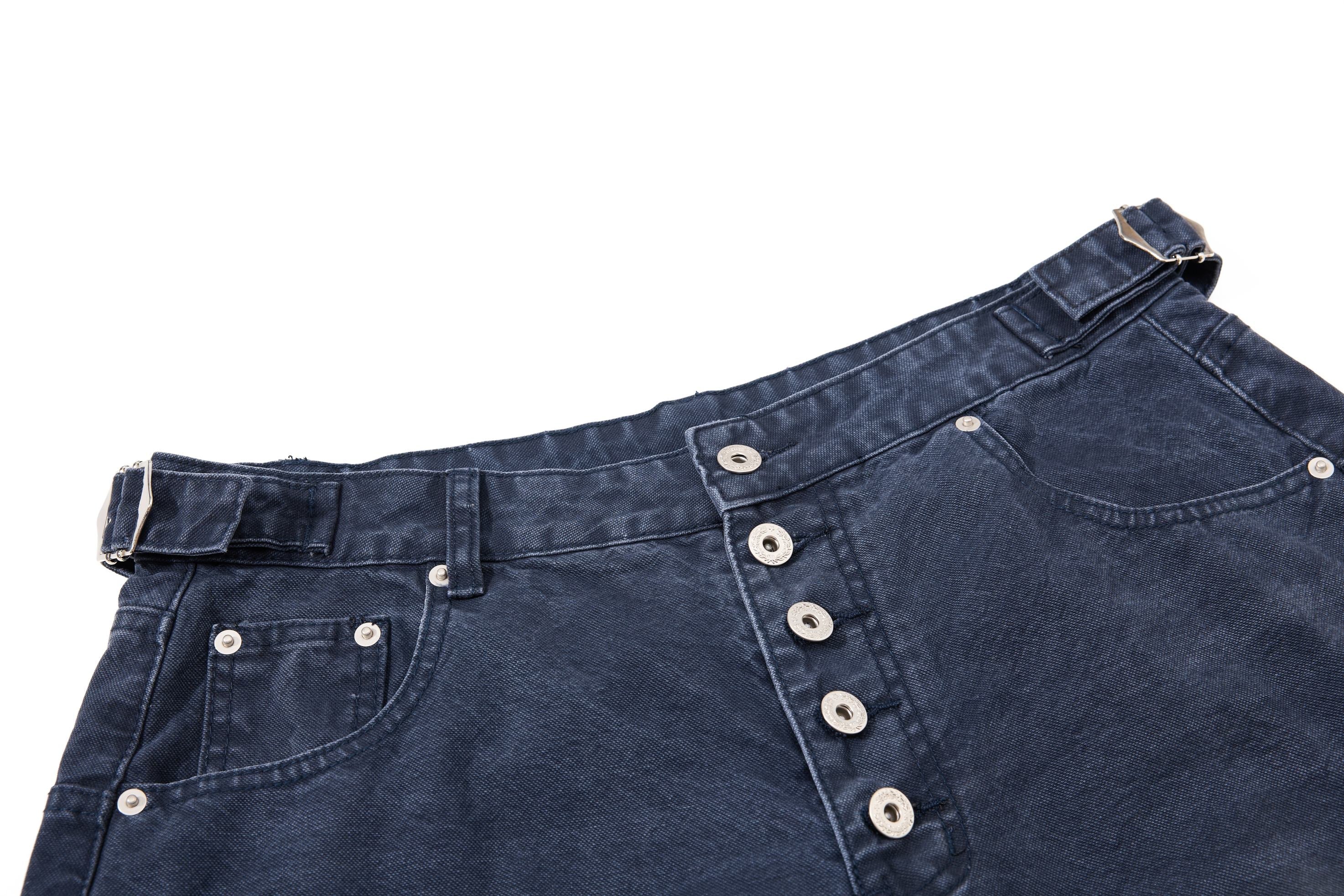 Omirad Vintage Wide-Leg Denim Shorts | 100% Cotton
