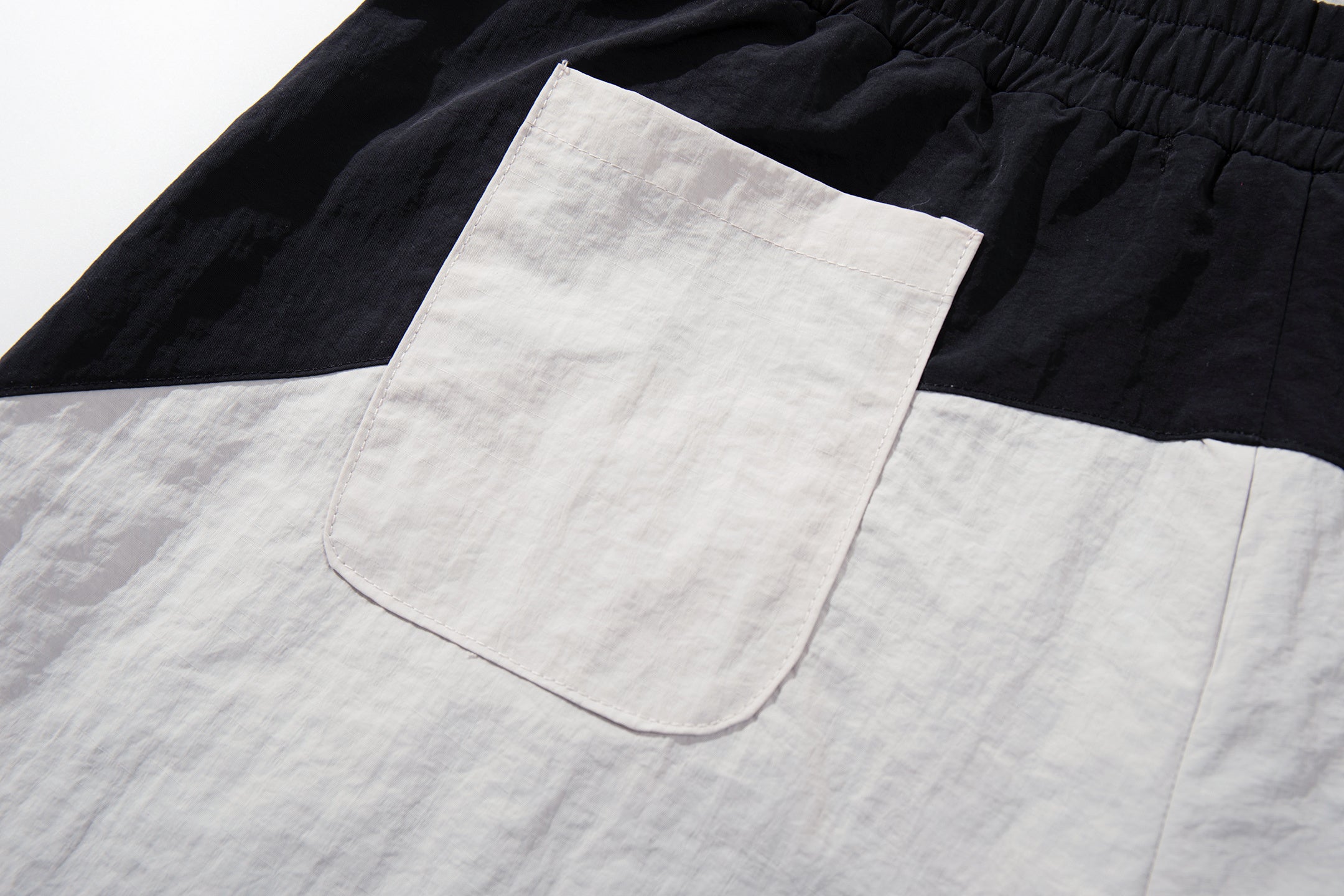 Script Graphic Wide-Leg Track Pants | Contrast Panel