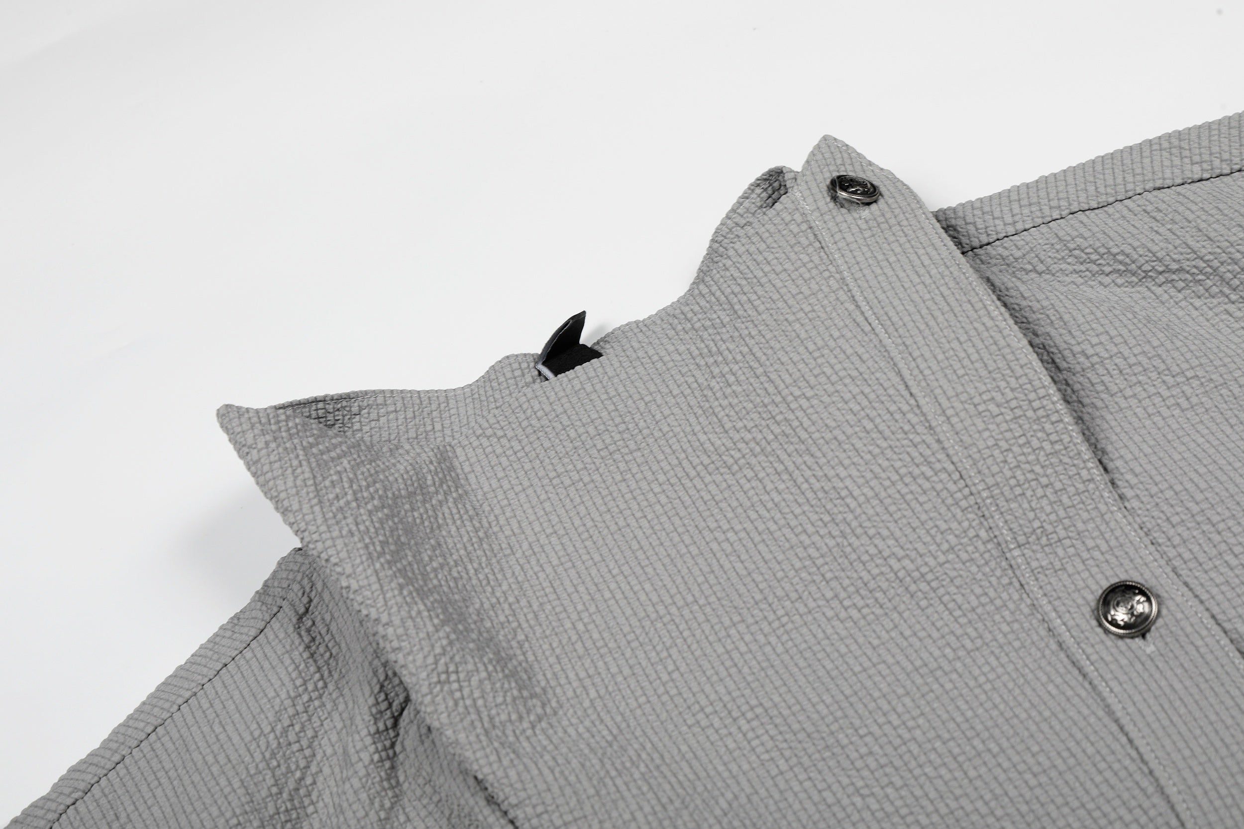 Omirad Asymmetrical Stand-Collar Cotton Shirt | Minimal Streetwear