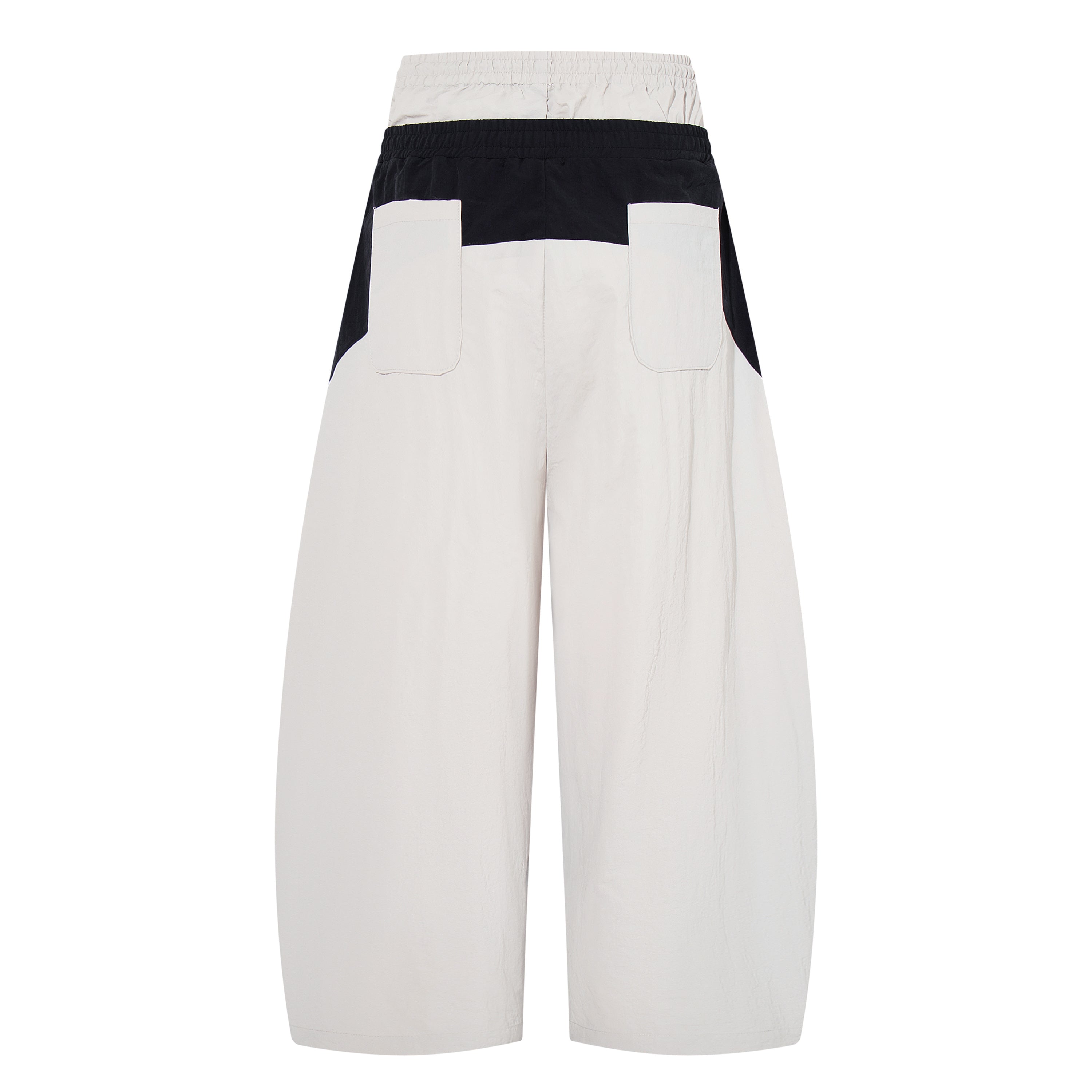 Script Graphic Wide-Leg Track Pants | Contrast Panel