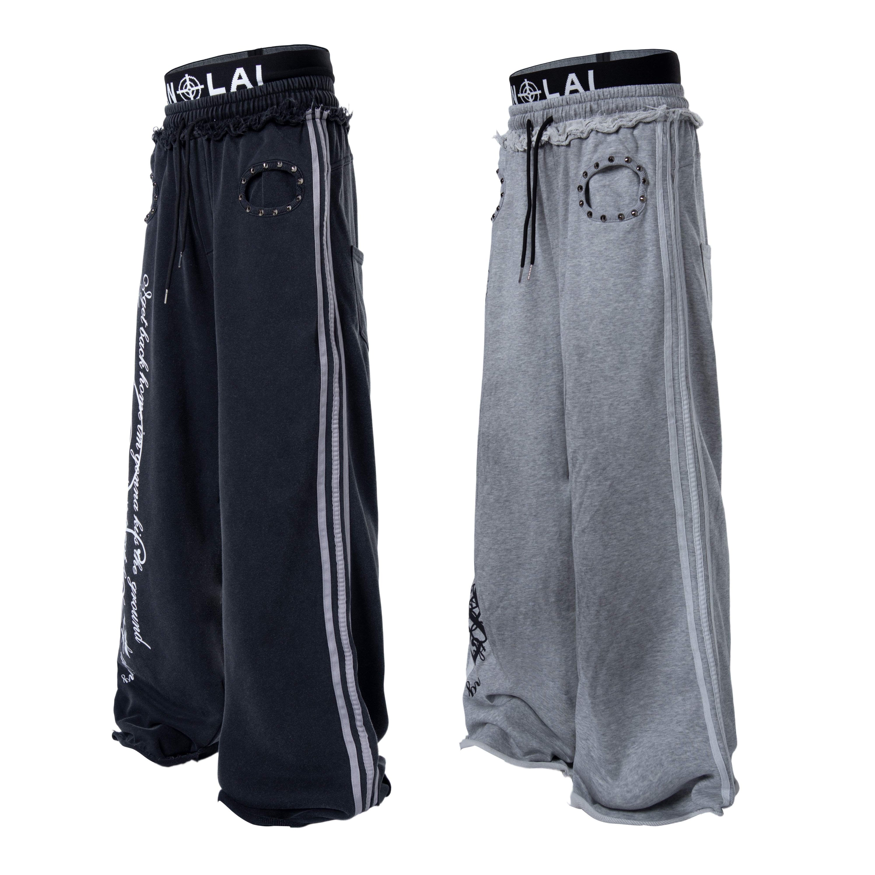 Script Graffiti Wide-Leg Sweatpants | Streetwear Joggers