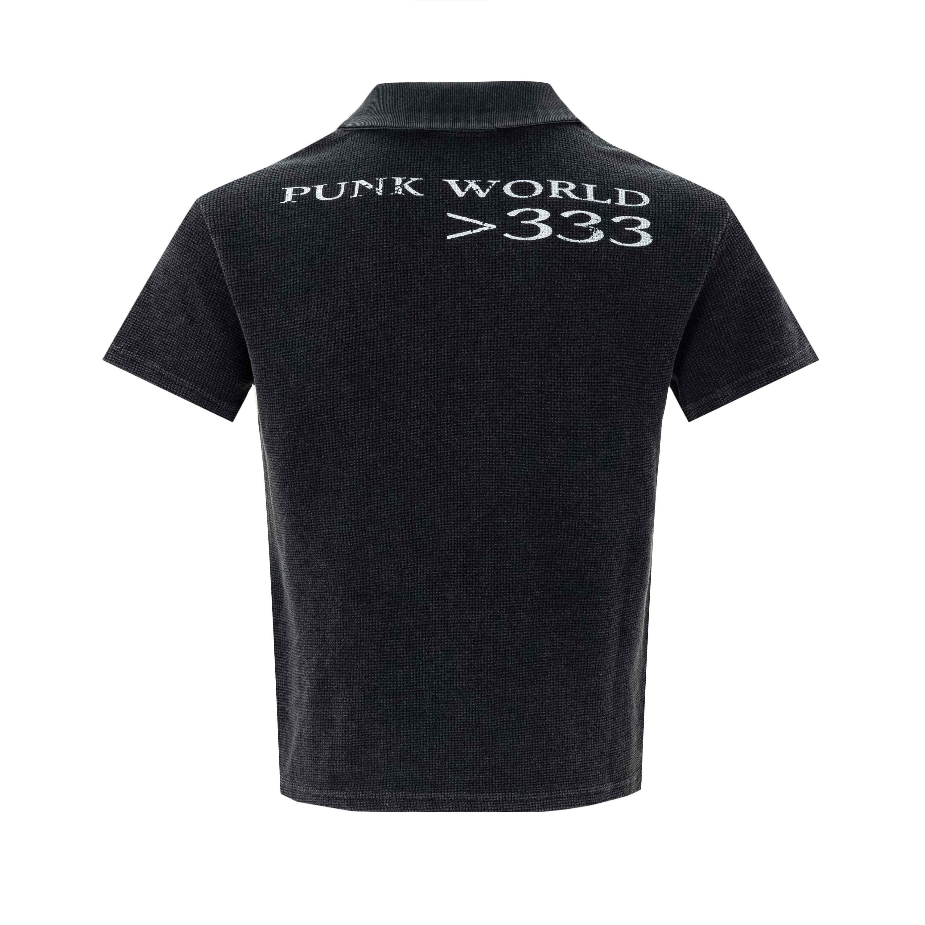 Omirad Vintage Washed Graphic Polo Tee | Retro Streetwear