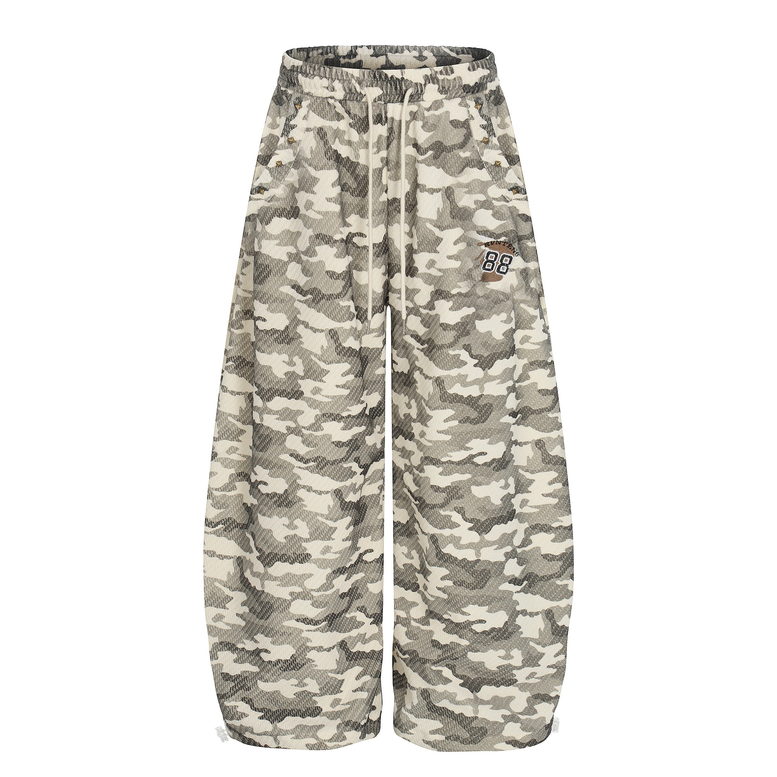 Omirad Vintage Camo Wide-Leg Sweatpants | Streetwear Fit
