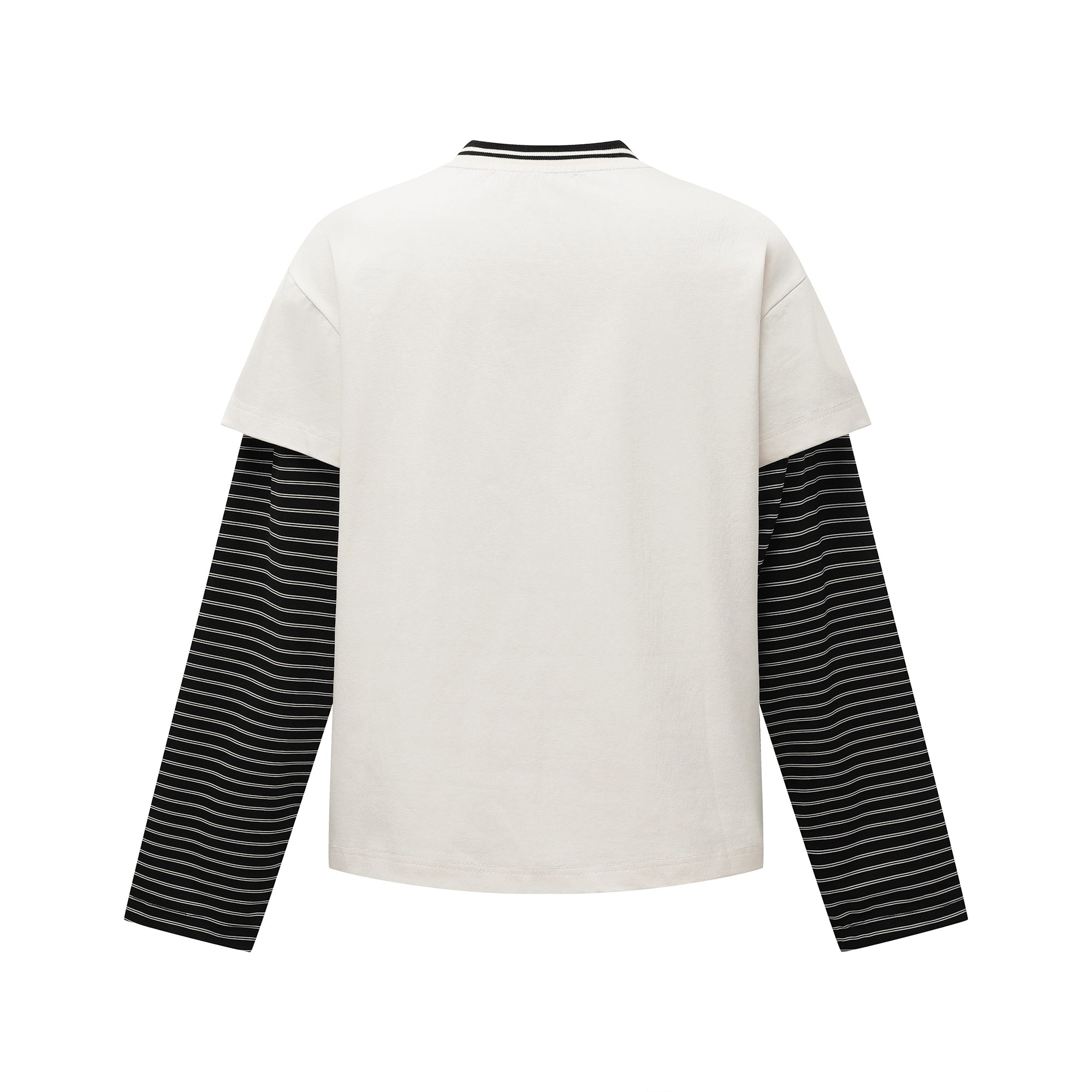 Double-Sleeve Layered Graphic Long Tee | Streetwear