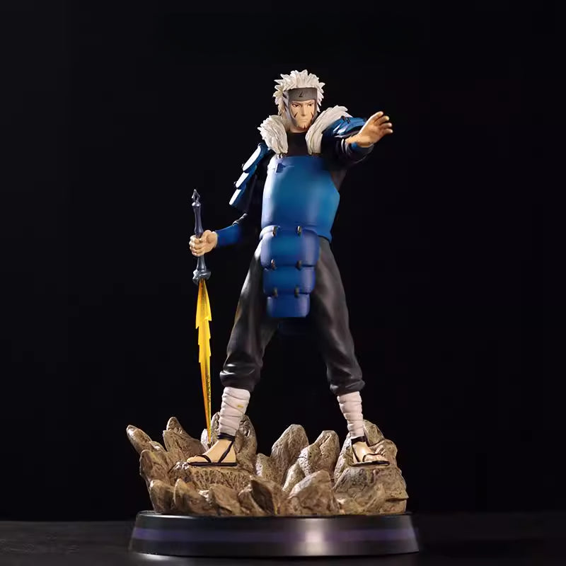 Tobirama Senju Action Figura - Edição do colecionador de 28cm | Pose dinâmica com efeitos de chakra e espada