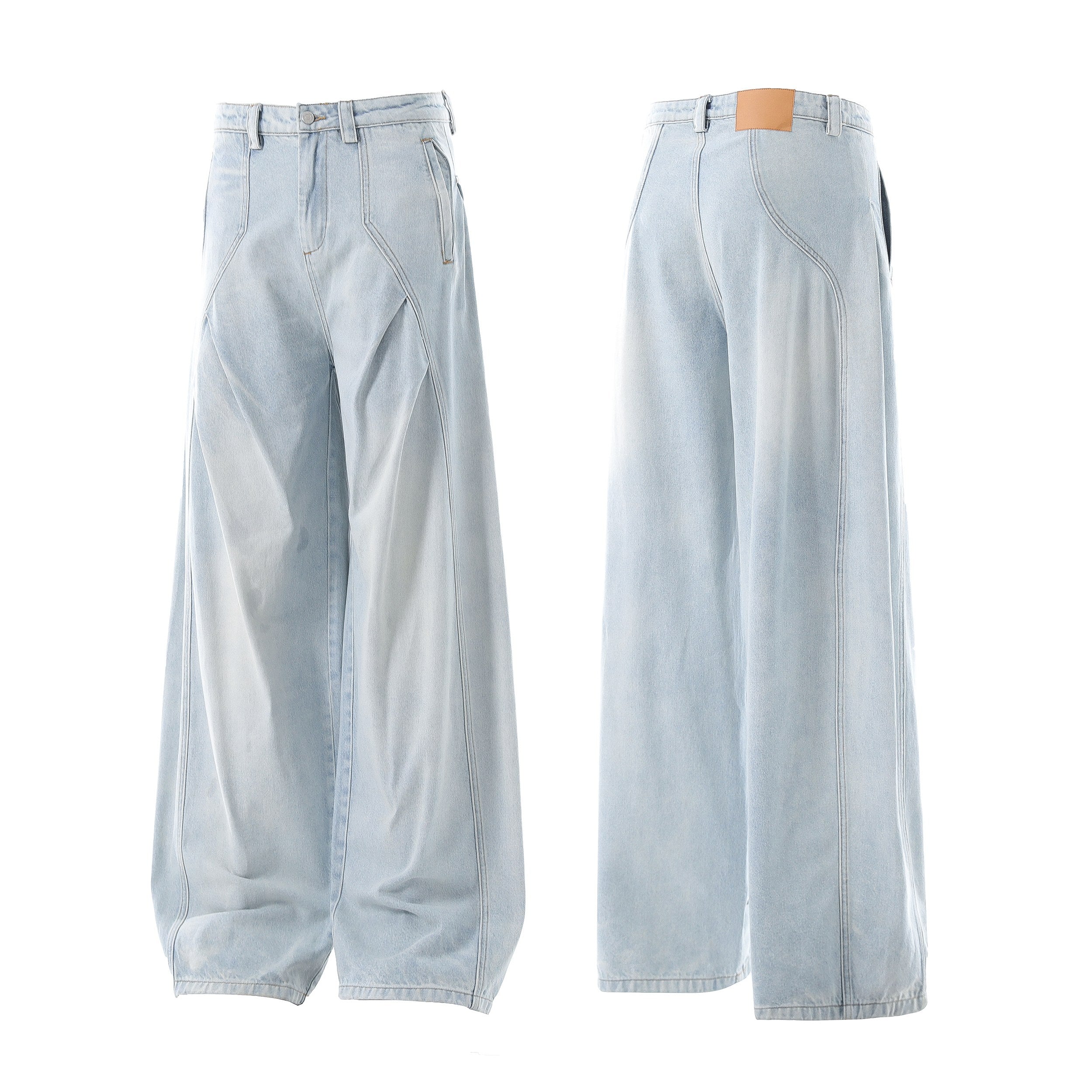 Omirad Ice Fade Panel Denim | Wide-Leg Balloon Fit Jeans
