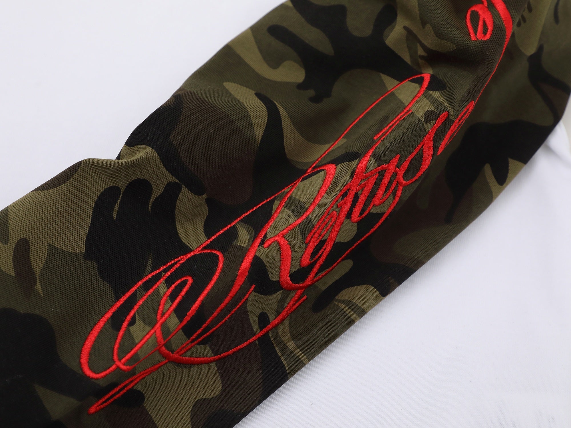 Camo Sleeve Raglan Long Sleeve Tee | Streetwear Cotton