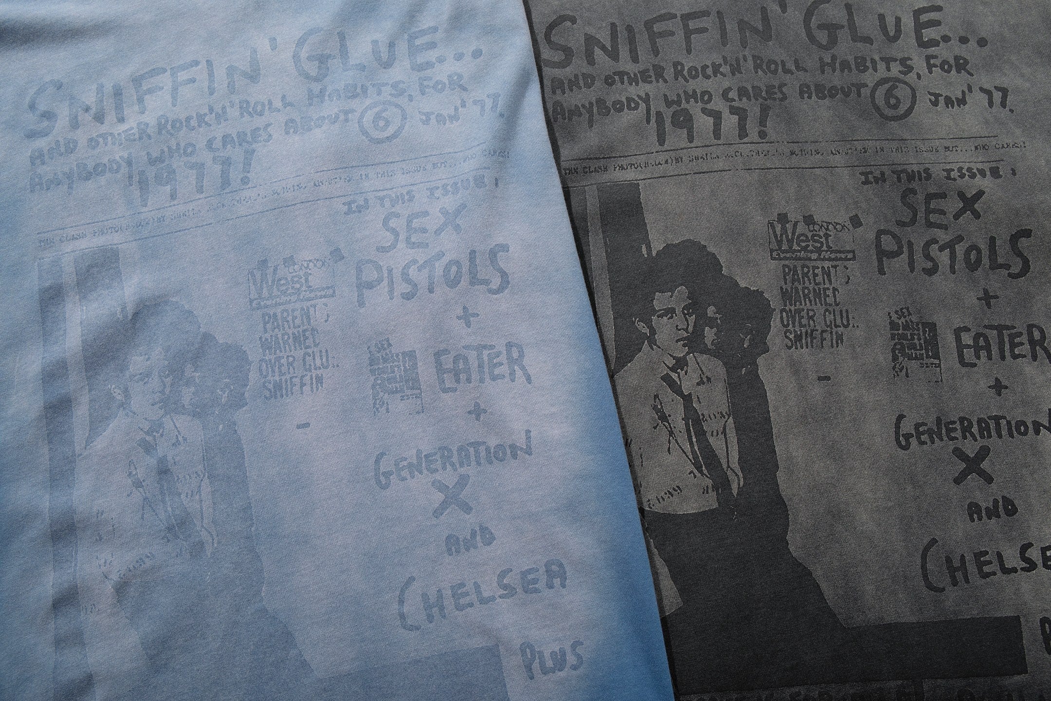 Omirad Sniffin' Glue Punk Zine Washed Graphic T-Shirt
