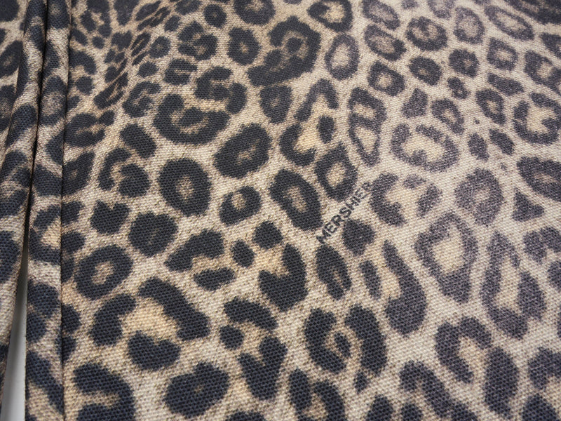 Leopard Print Wide-Leg Performance Mesh Pants | Omirad