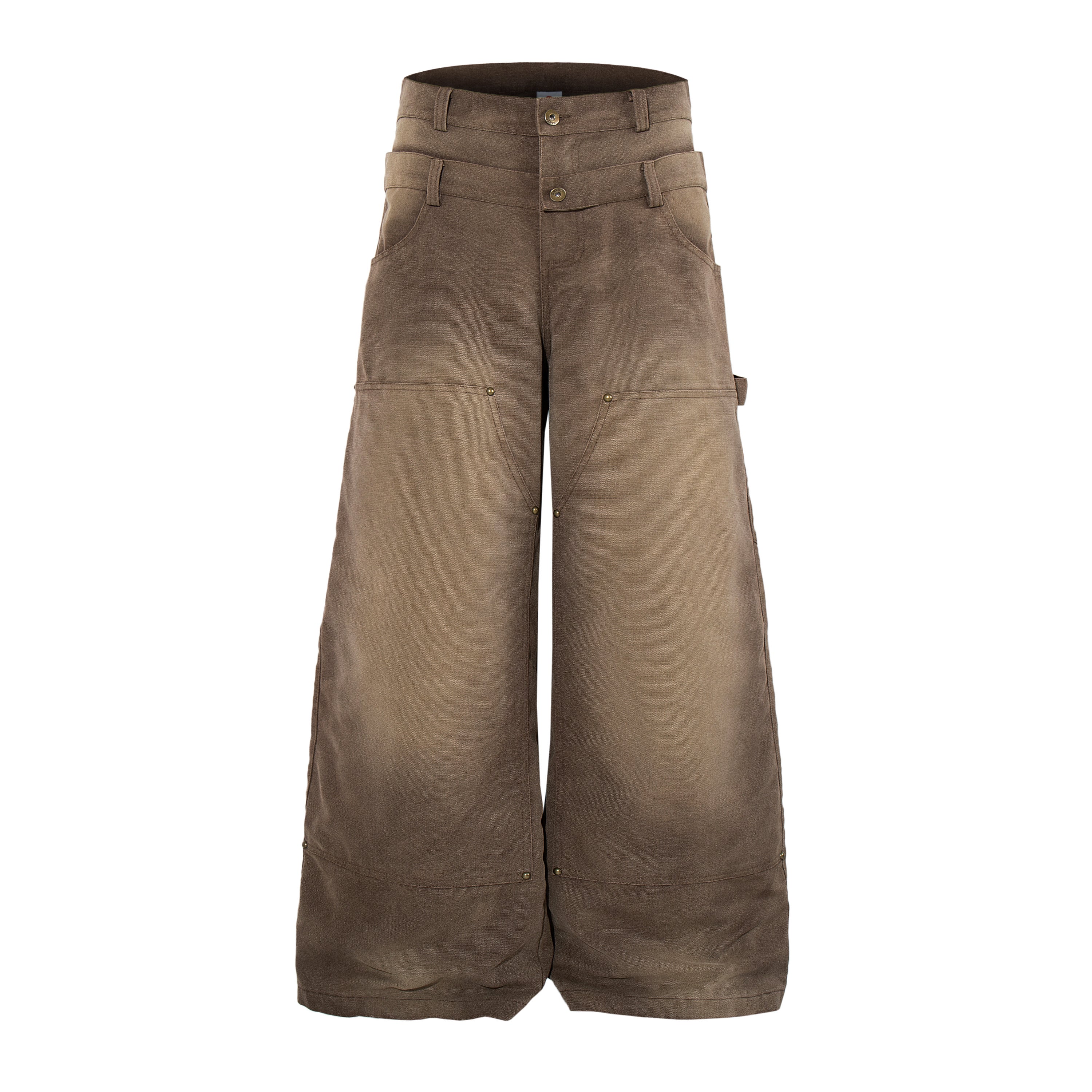 Omirad Vintage Utility Wide-Leg Carpenter Pants | 100% Cotton