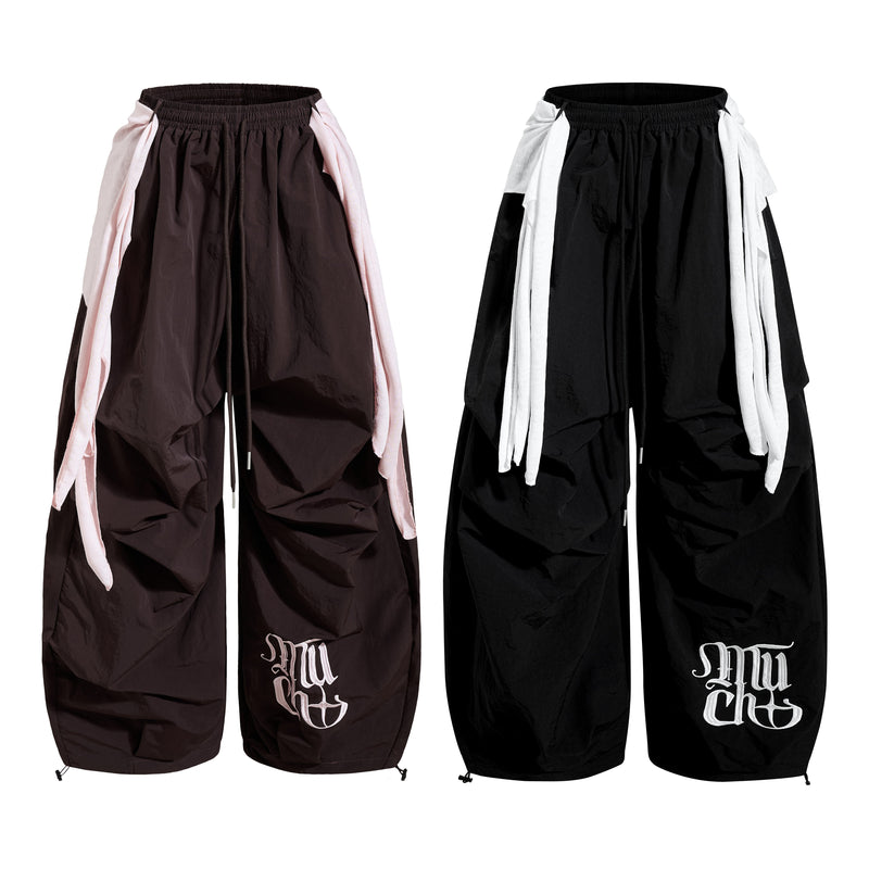 Omirad Layered Utility Wide-Leg Pants | Streetwear Nylon