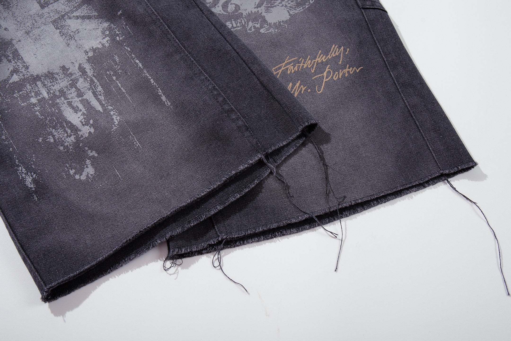 Vintage Graphic Denim Shorts | Wide-Leg Streetwear