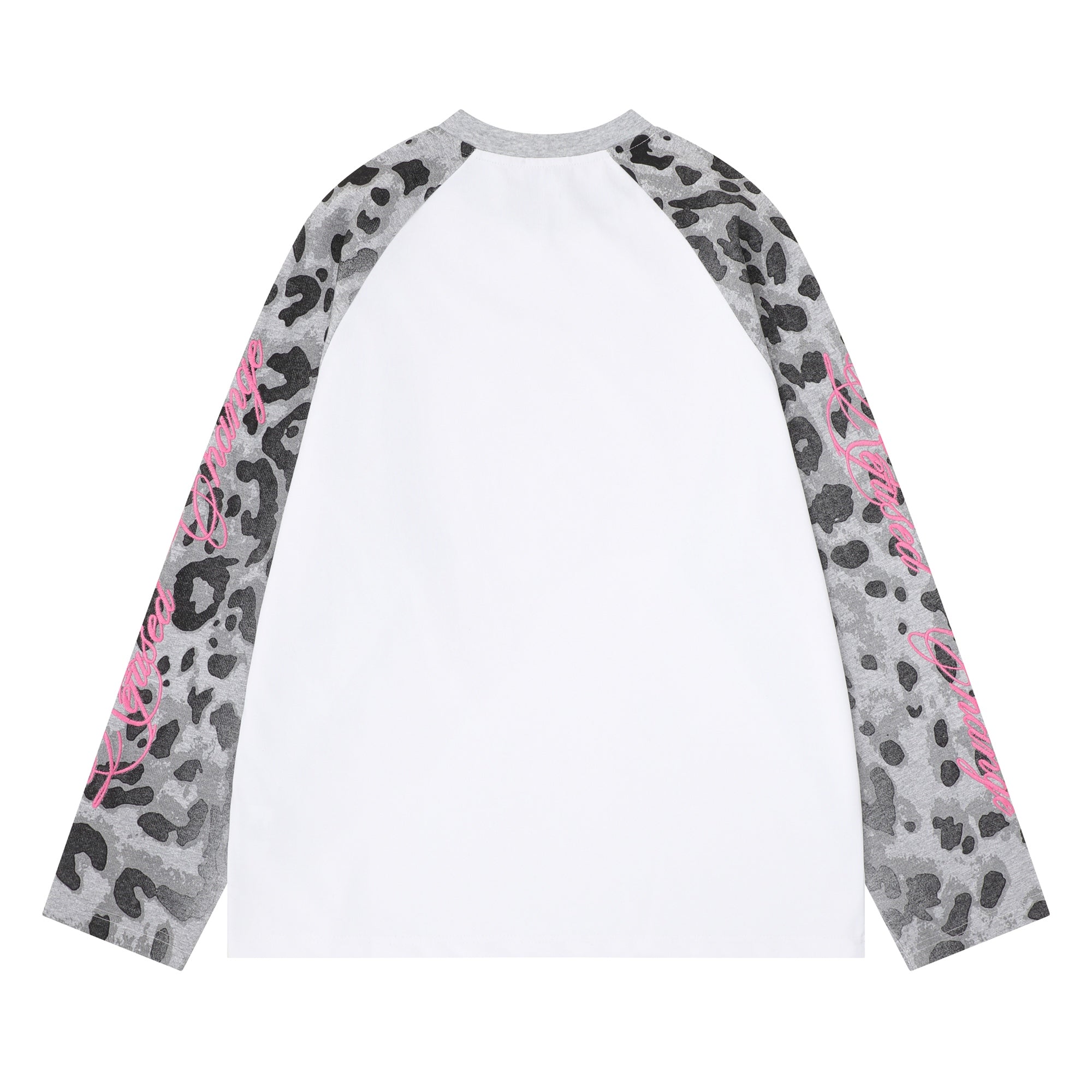 Leopard Raglan Long Sleeve Tee | Oversized Y2K Streetwear