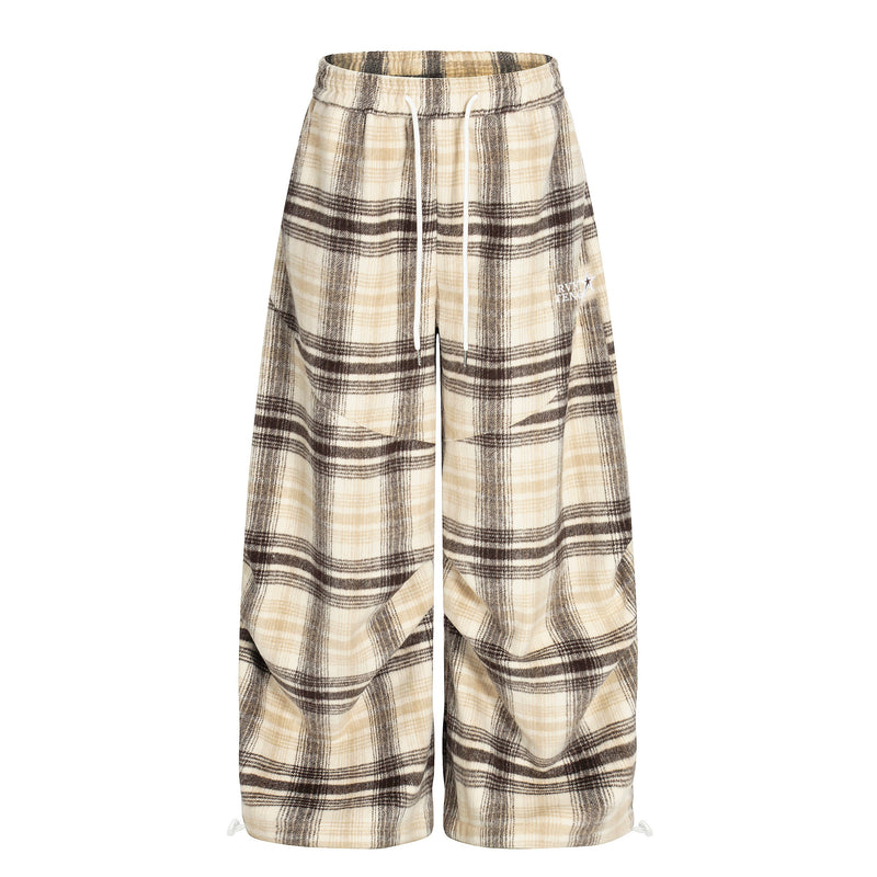 Omirad Plaid Wide-Leg Pants | Oversized Streetwear Fit