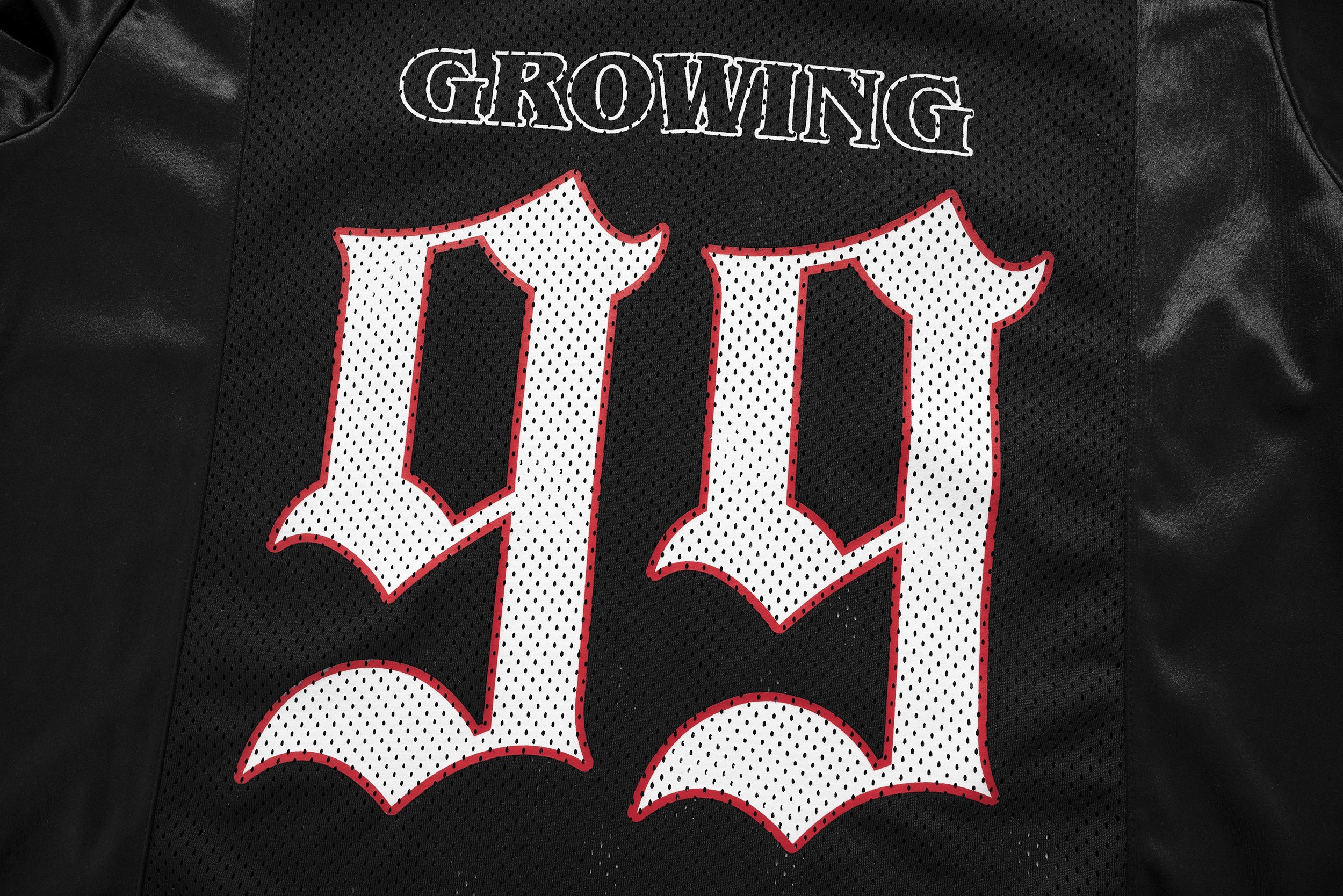 Gothic Mesh Football Jersey Tee | Oversized Streetwear Top