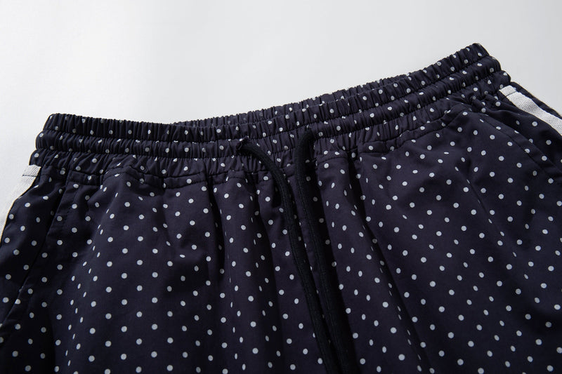 Polka Dot Wide-Leg Track Pants | Sporty Streetwear