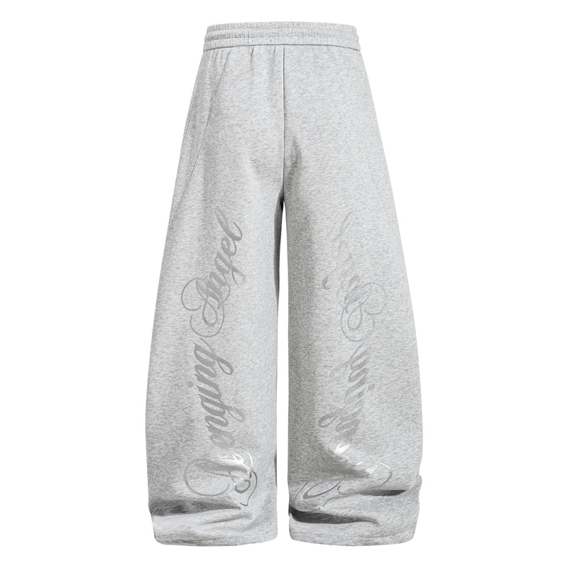 Omirad Script Wide-Leg Sweatpants | Streetwear Baggy Pants