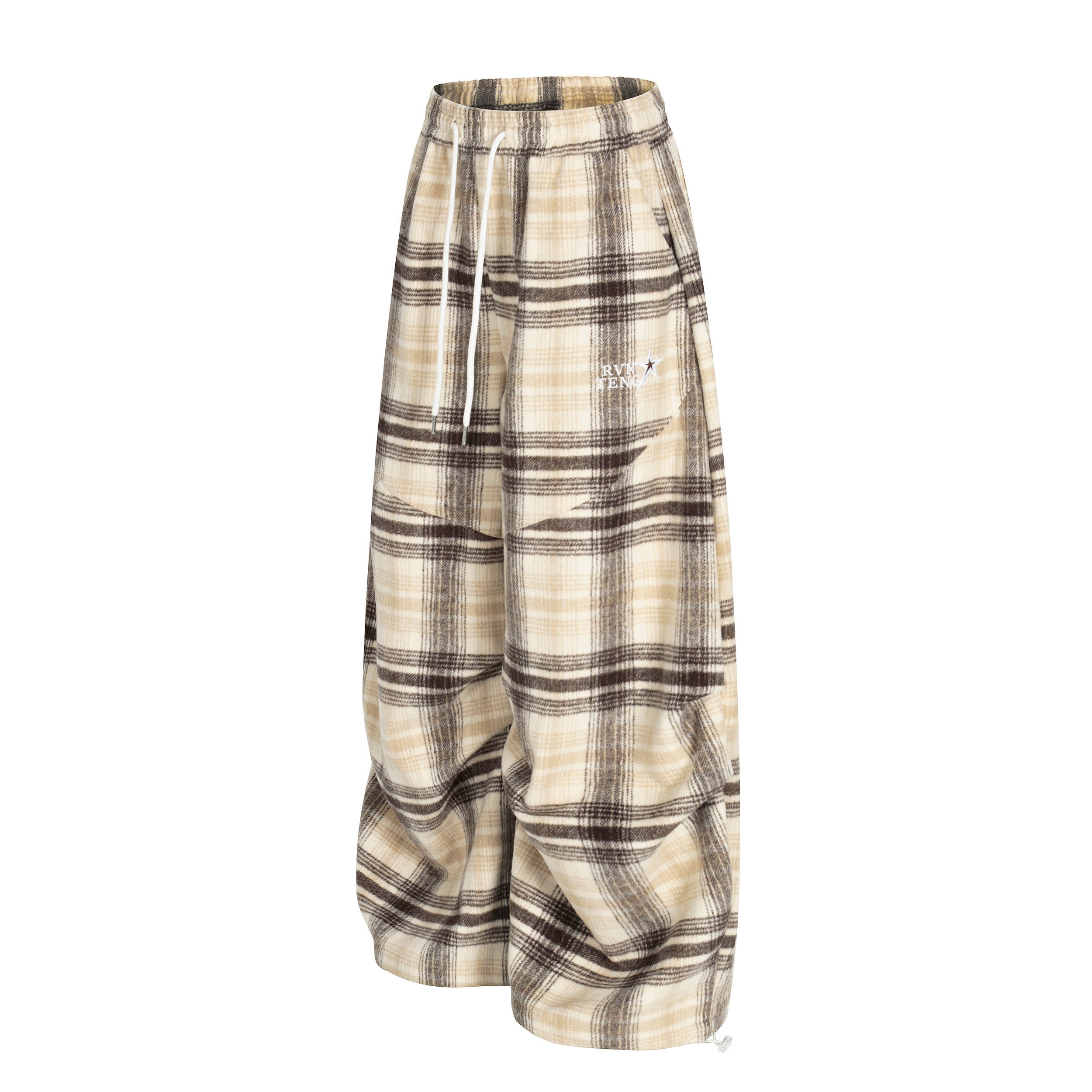 Omirad Plaid Wide-Leg Pants | Oversized Streetwear Fit