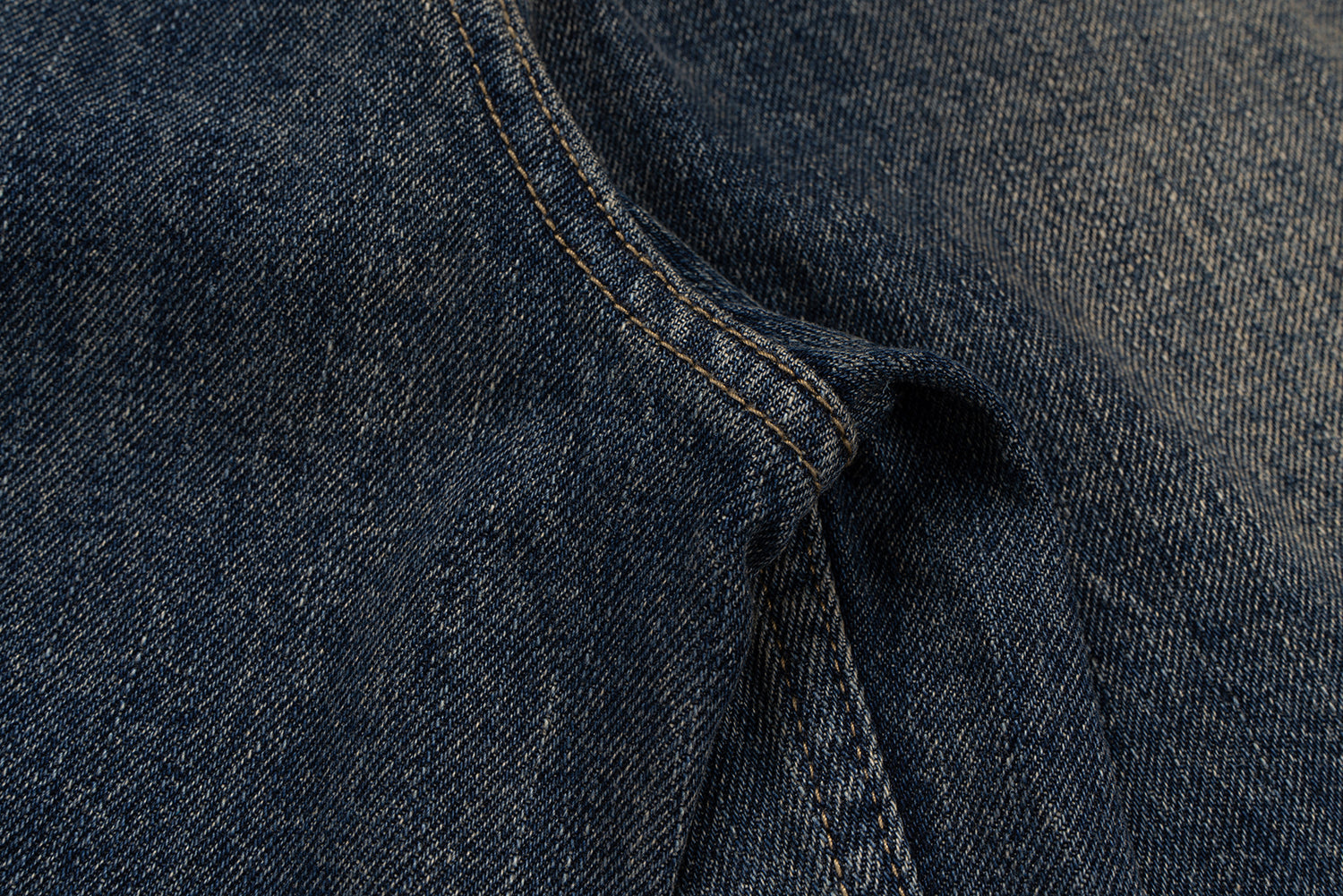Omirad Distressed Wide-Leg Denim Jeans with Leather Patch Pockets