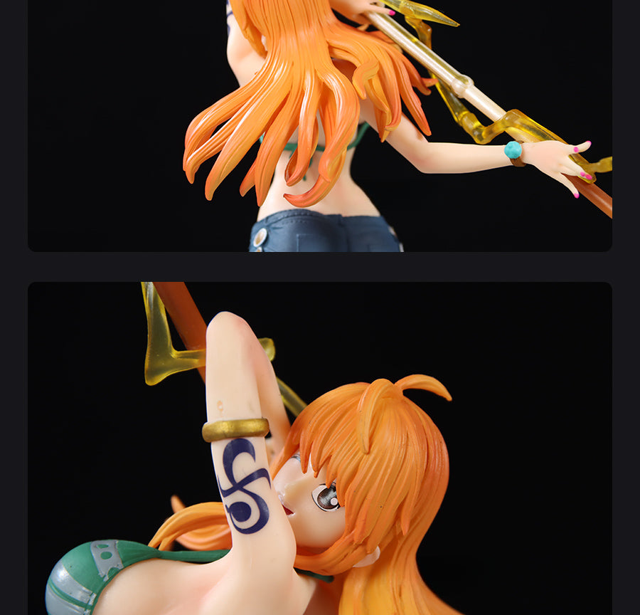 Nami Action Figurine – 28cm with Electric Sparks and Staff, Limited Edition – One Piece Collectible