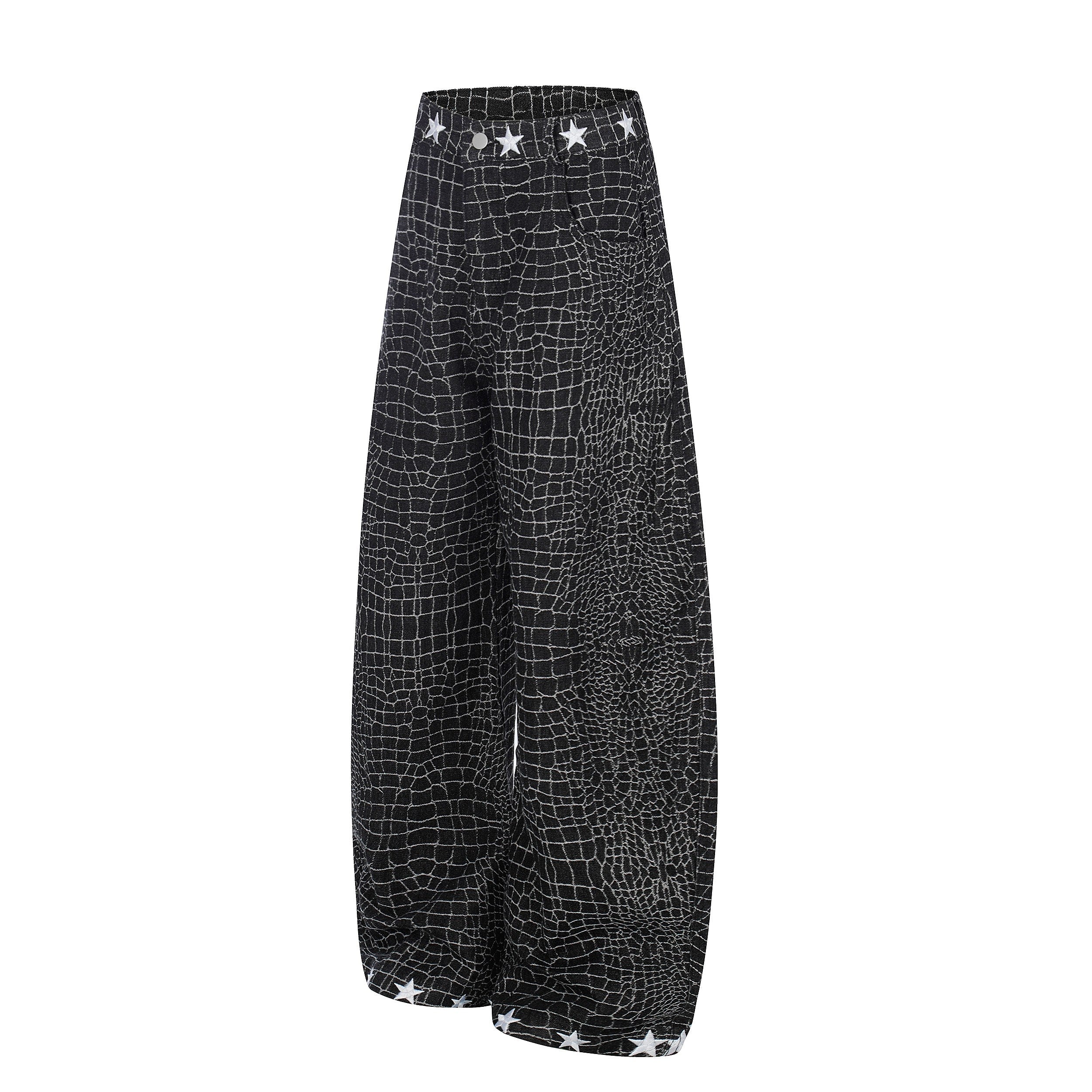 Omirad Croc-Star Balloon Wide-Leg Pants | Star Detail