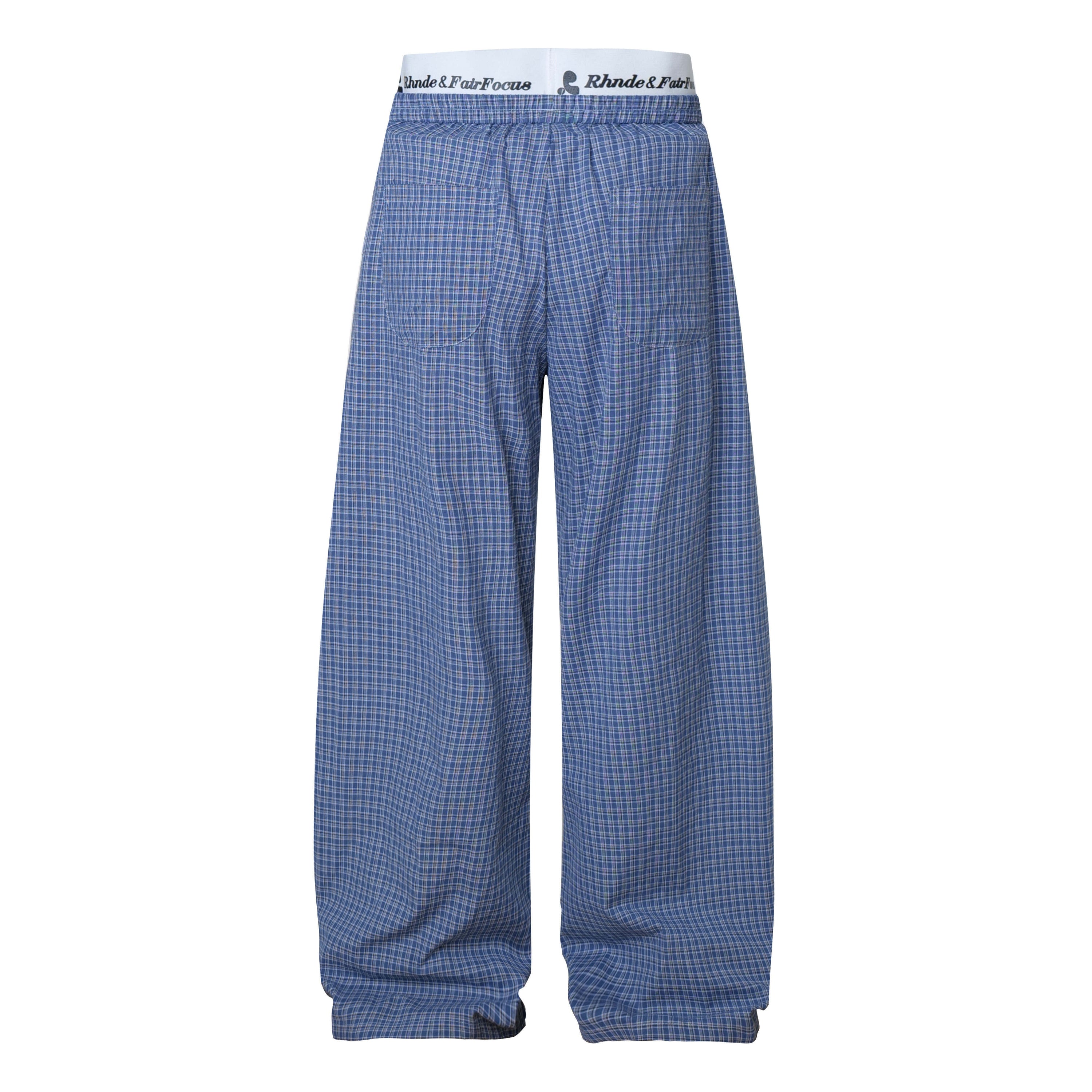 Check Pattern Relaxed Wide-Leg Cotton Pants | SEAKOFF
