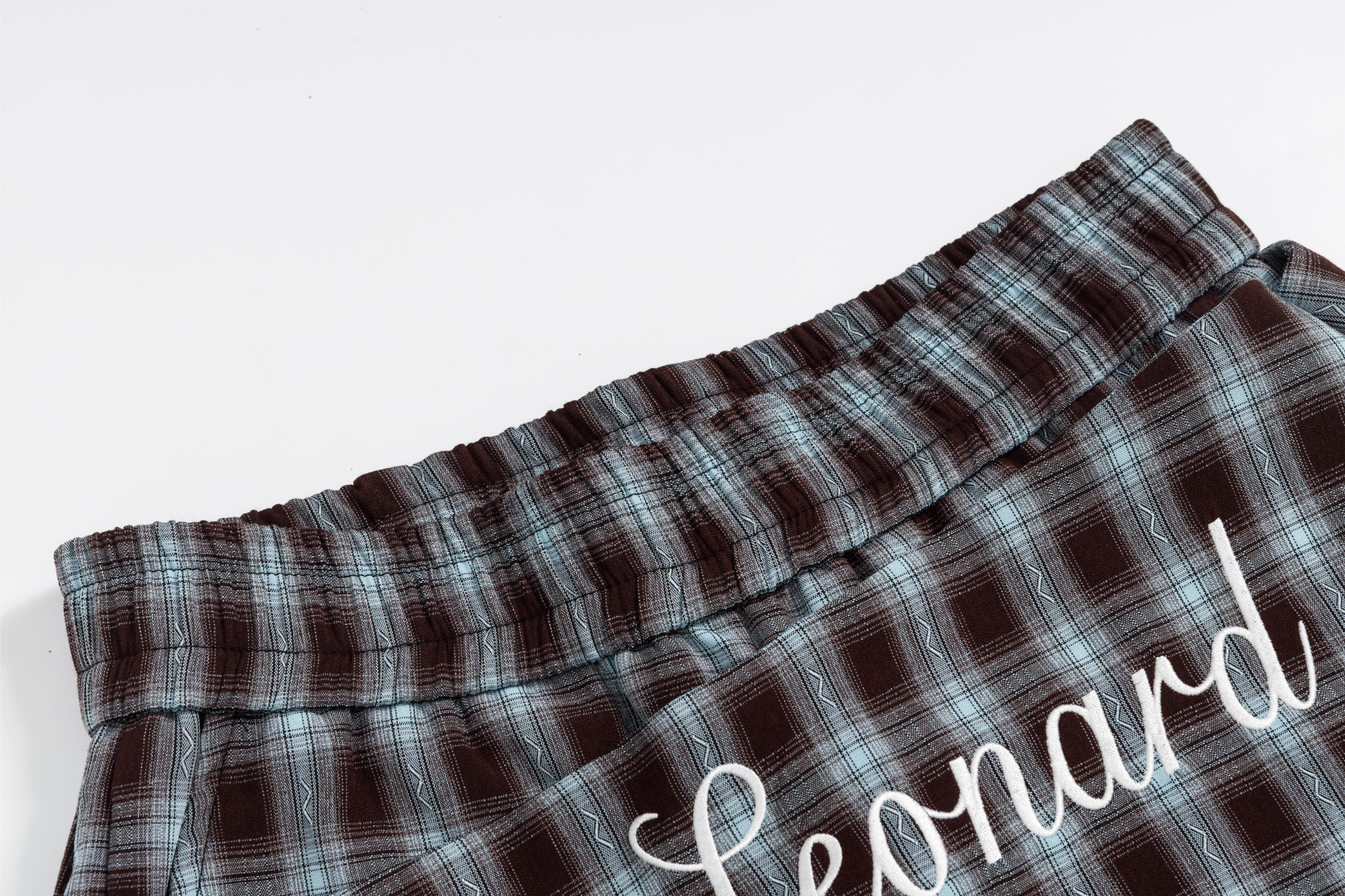 Trey Leonard Plaid Overlay Wide-Leg Pants | SEAKOFF