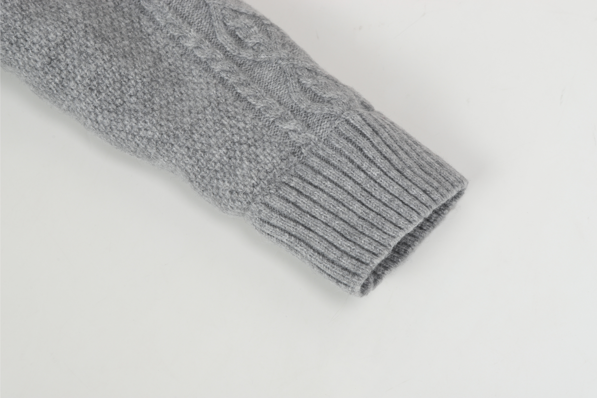 Fleece-Lined Cable Knit Zip Jacket | Faux Fur Collar