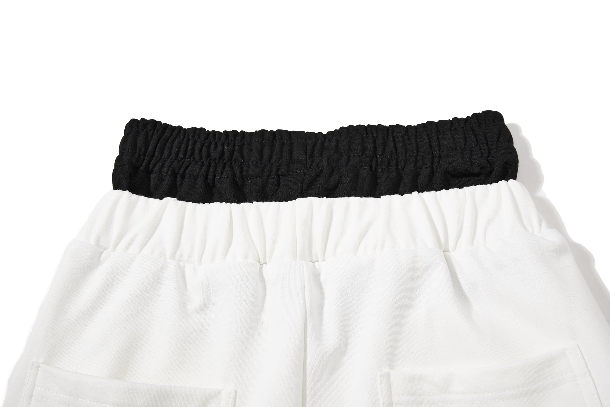 Distressed Wide-Leg Sweatpants with Contrast Waistband
