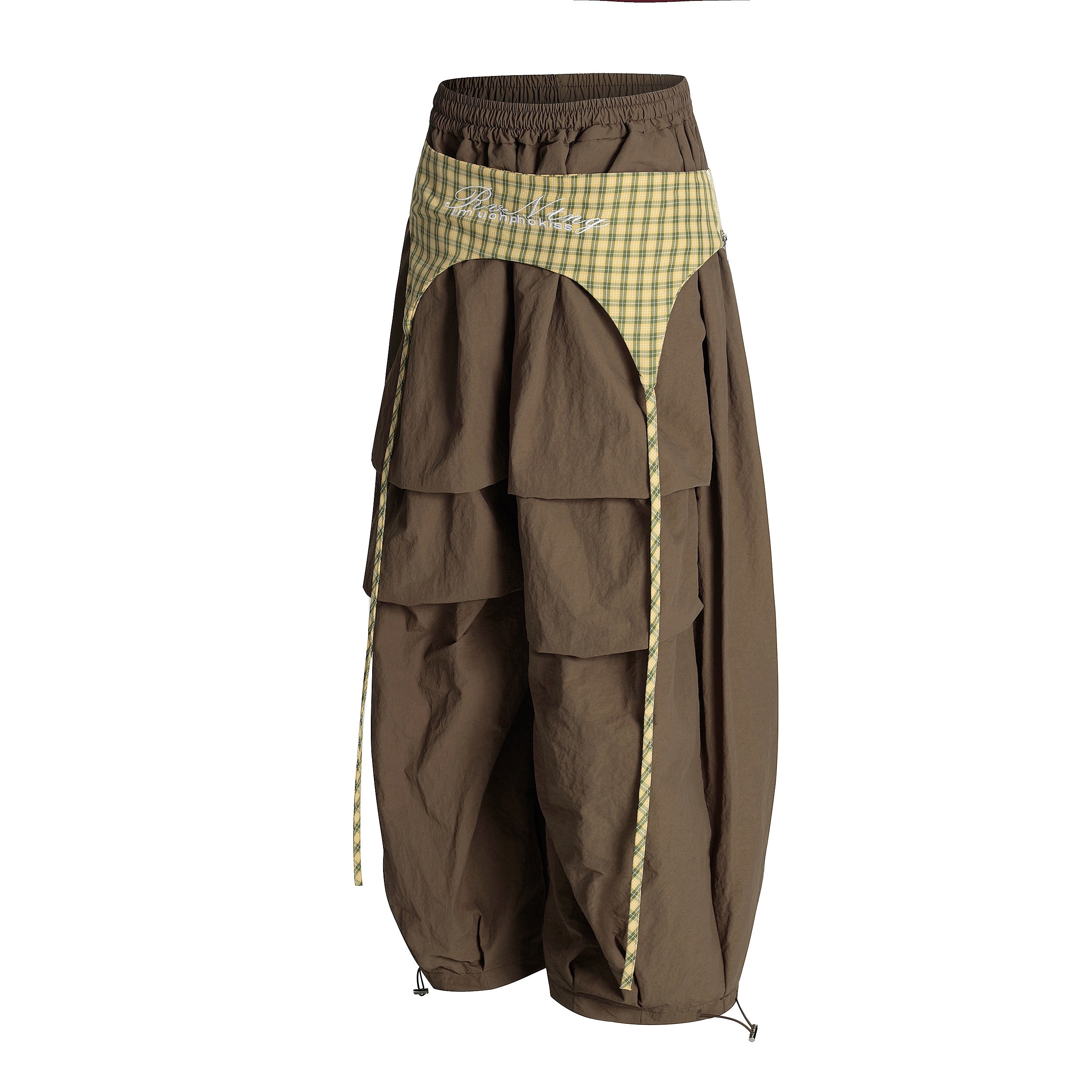 Omirad Layered Patchwork Parachute Pants | Wide-Leg Y2K
