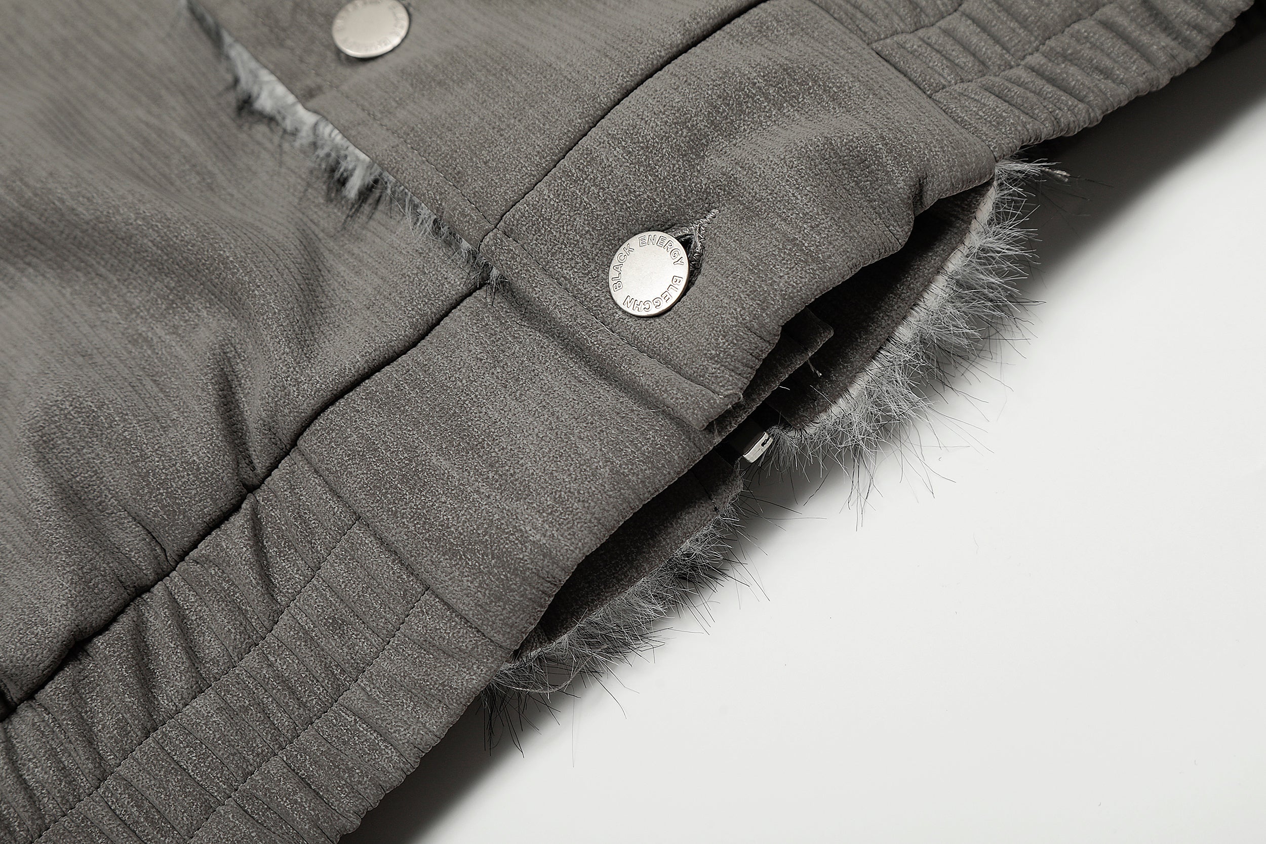 Faux Fur Trim High-Neck Bomber Jacket | Streetwear