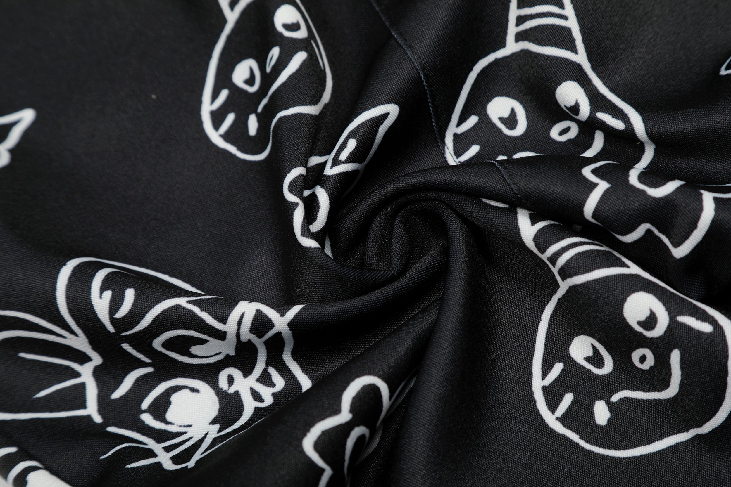 Cartoon Graphic Wide-Leg Cargo Pants | Streetwear