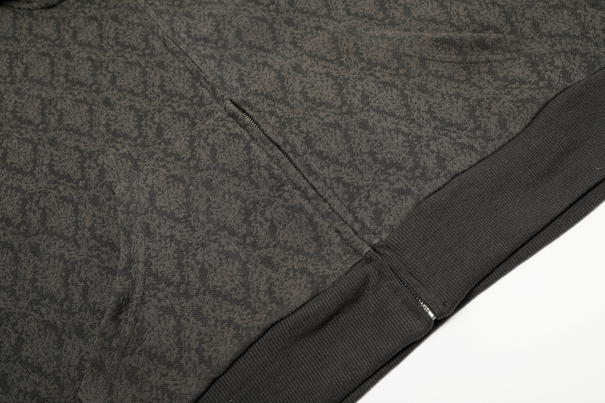 Omirad All-Over Patterned Zip-Up Hoodie | Streetwear
