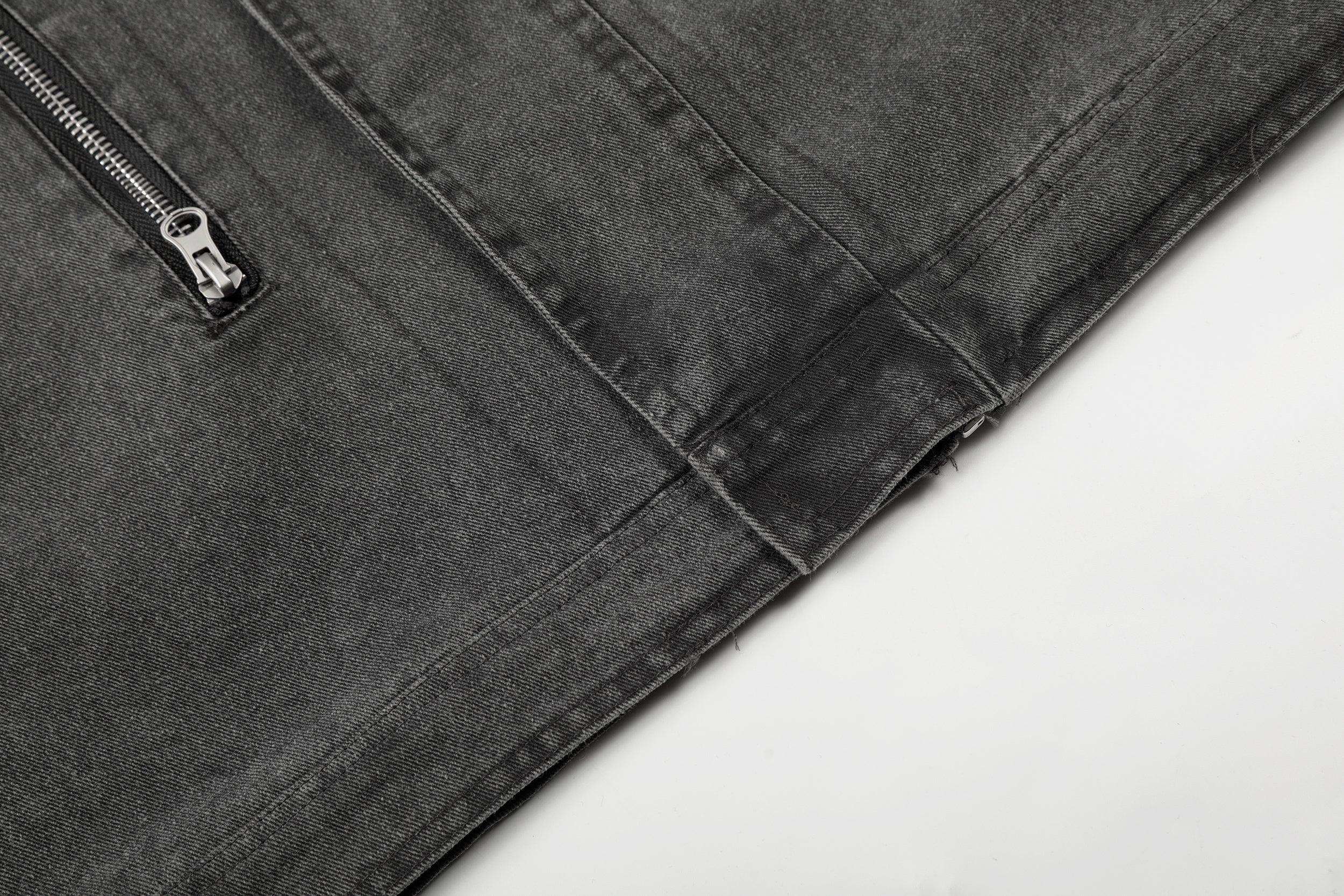 Omirad Vintage Cross Patch Denim Jacket | Washed Cotton